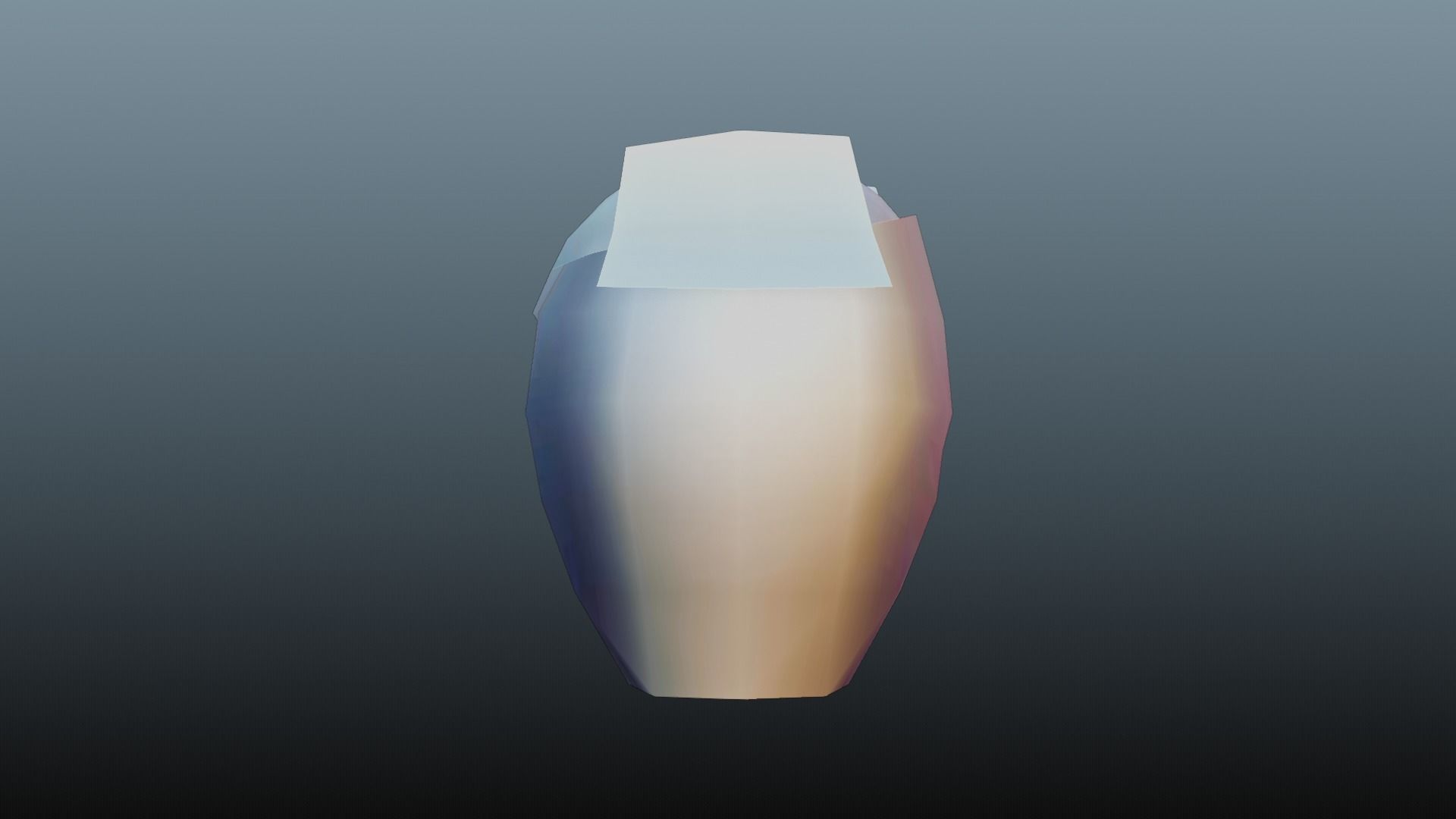 Male hair 3 color Low-poly 3D model_9