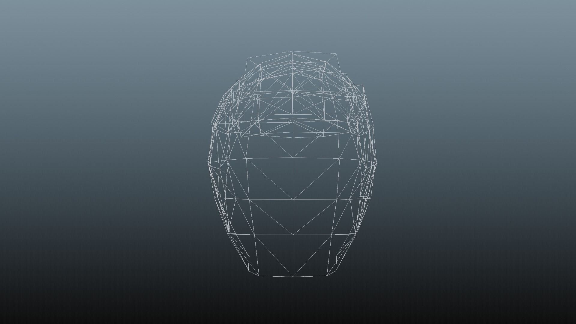 Male hair 3 color Low-poly 3D model_15