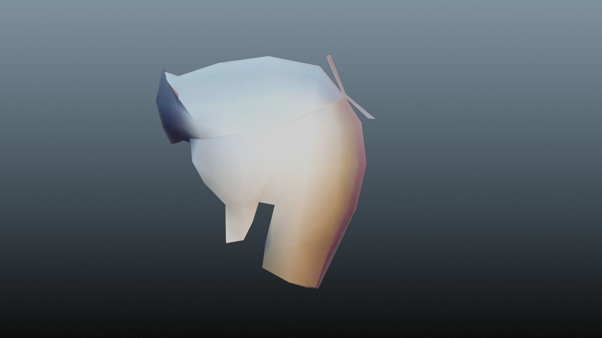 Male hair 3 color Low-poly 3D model_10