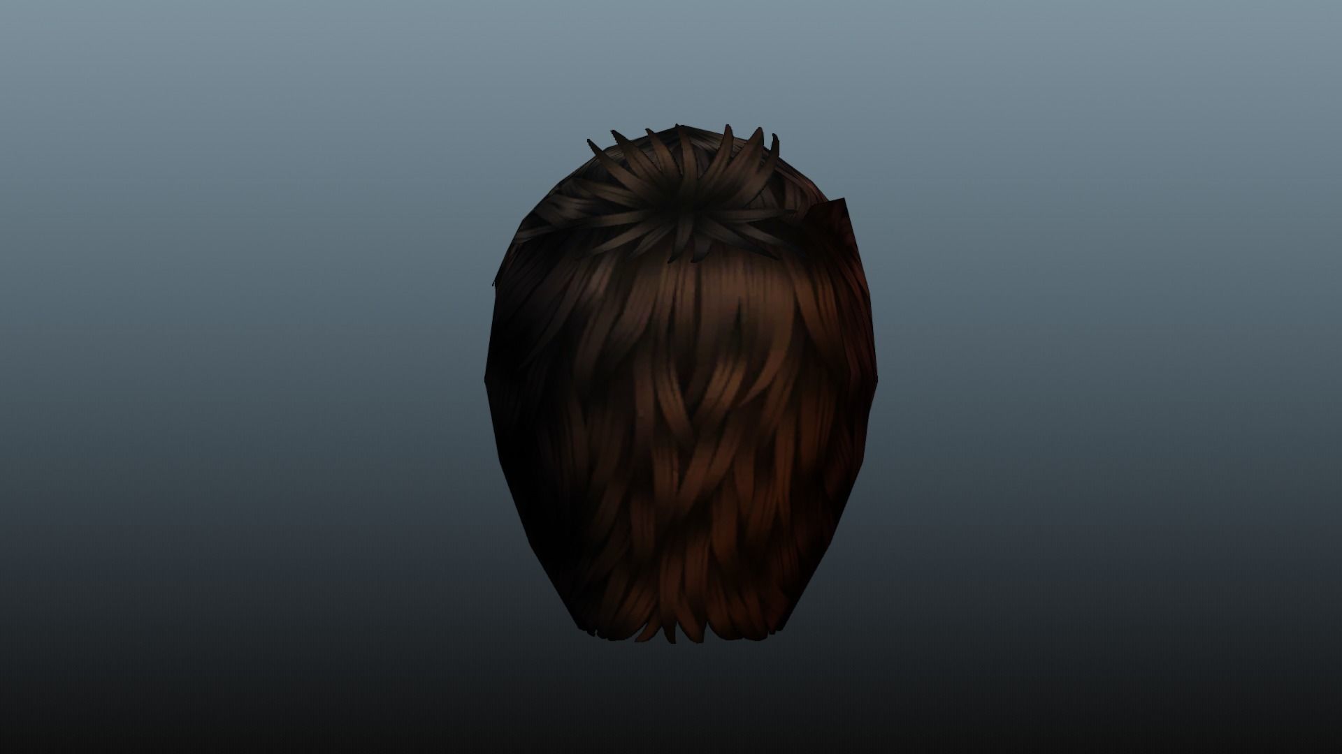 Male hair 3 color Low-poly 3D model_5