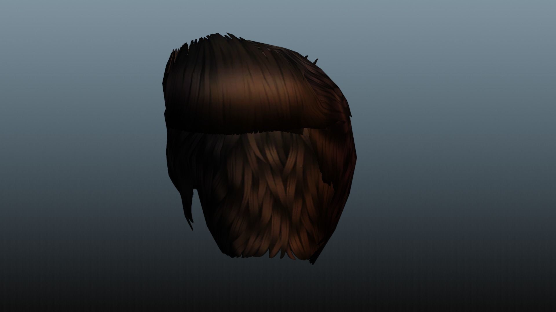 Male hair 3 color Low-poly 3D model_20