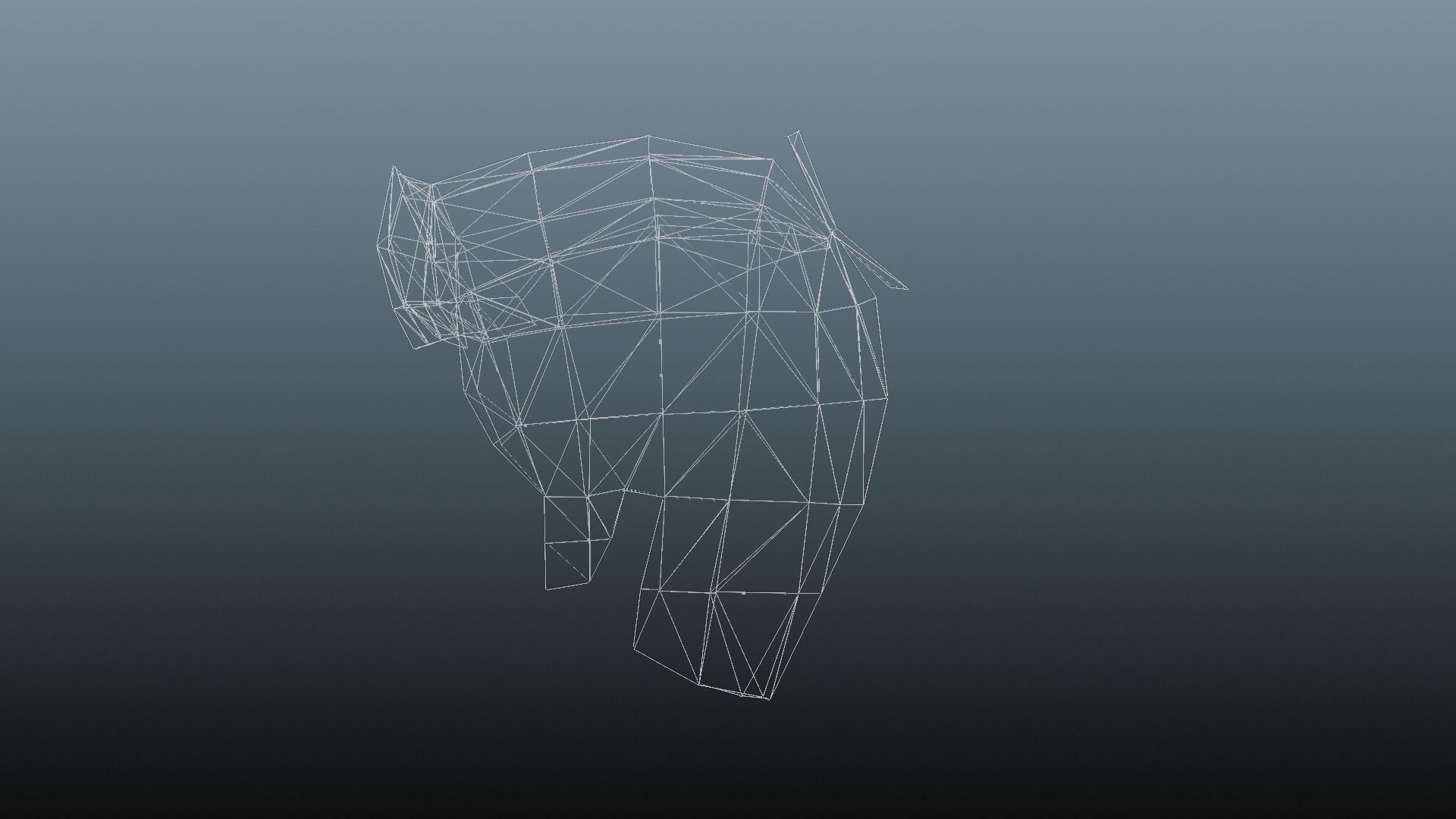 Male hair 3 color Low-poly 3D model_28