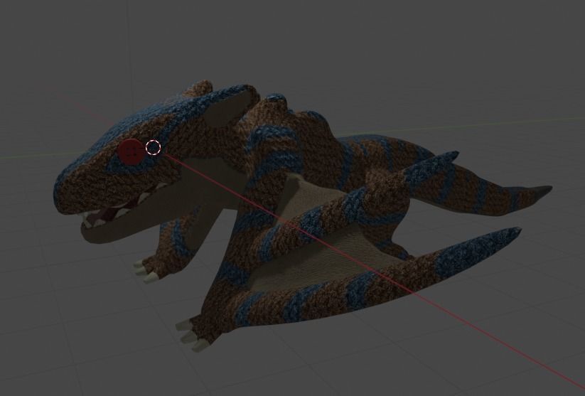 Tigrex Plushy from Monster Hunter Series Low-poly 3D model_10