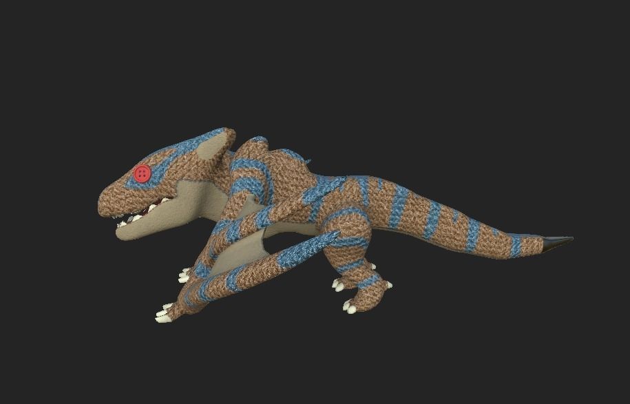Tigrex Plushy from Monster Hunter Series Low-poly 3D model_2