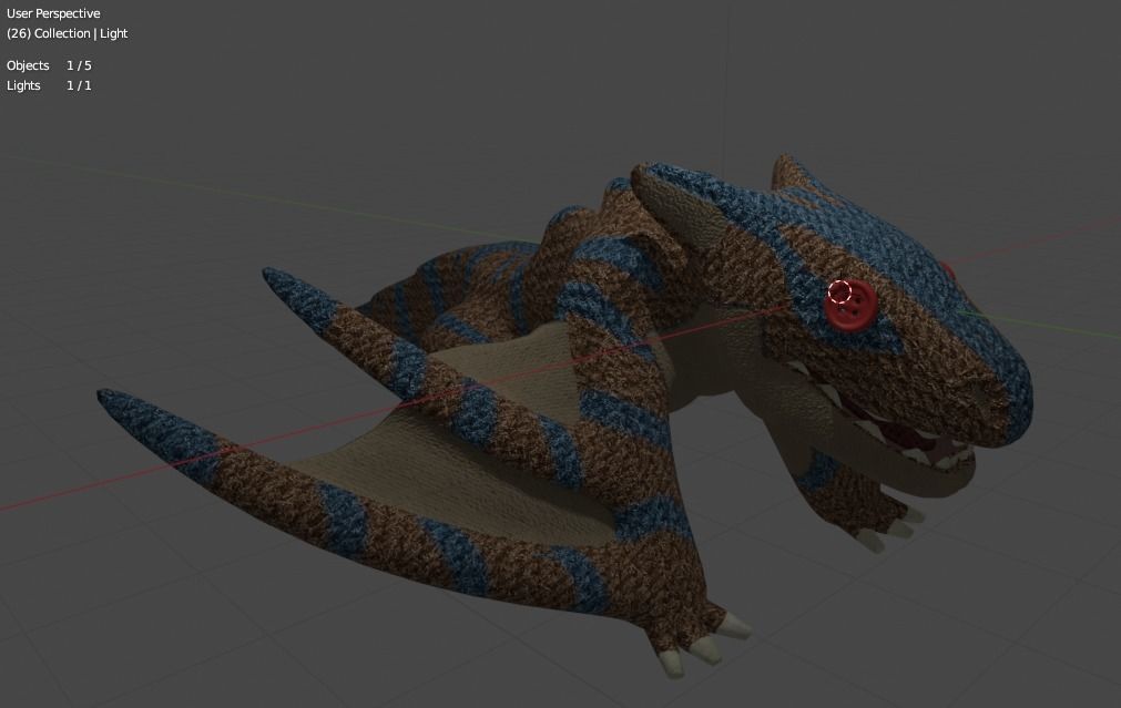 Tigrex Plushy from Monster Hunter Series Low-poly 3D model_9