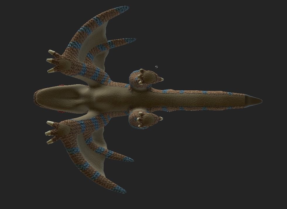 Tigrex Plushy from Monster Hunter Series Low-poly 3D model_3
