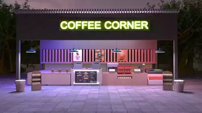 Coffee stall 3D model