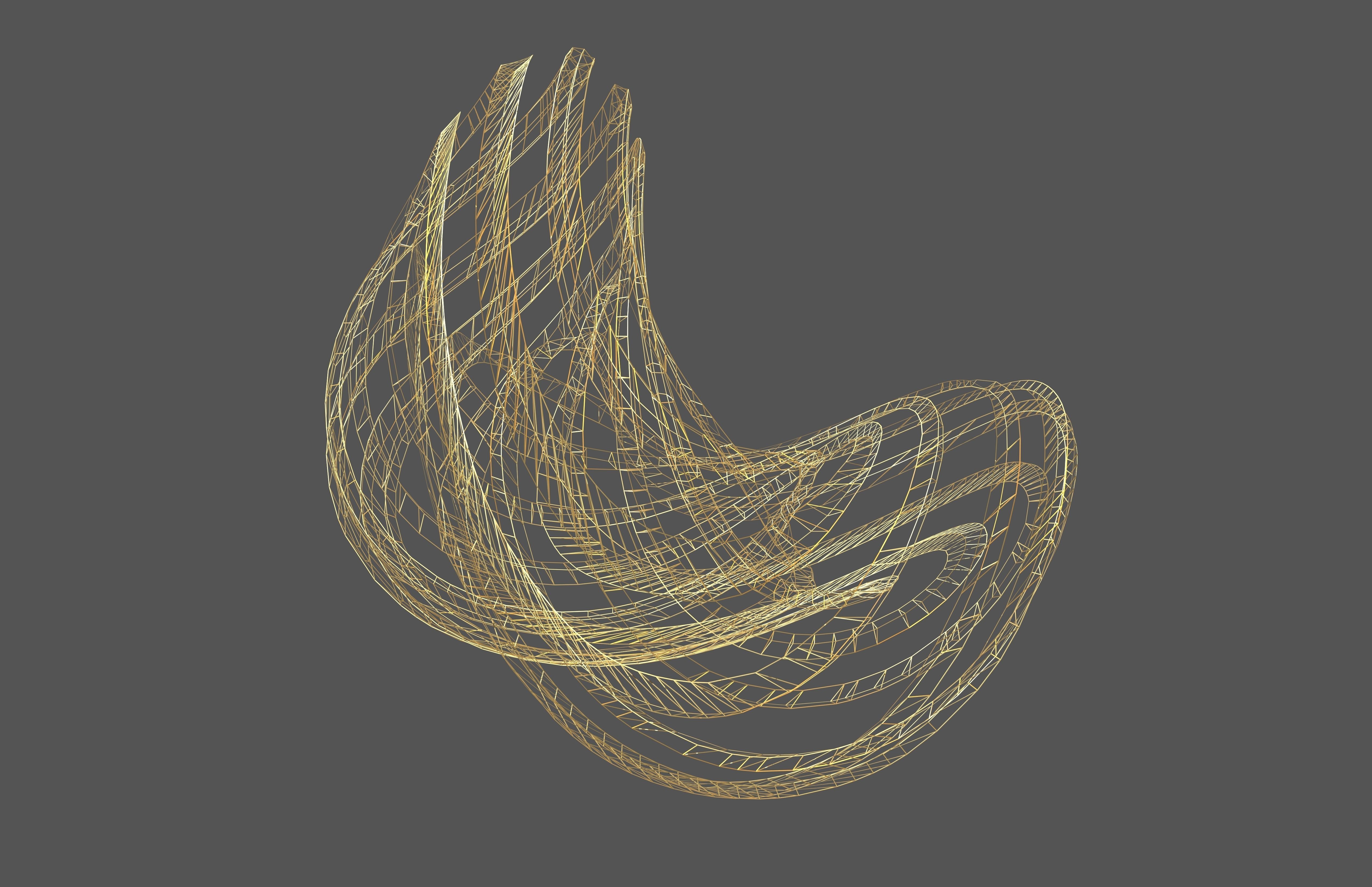 Abstract Ring Sphere v2 001 Low-poly 3D model_2