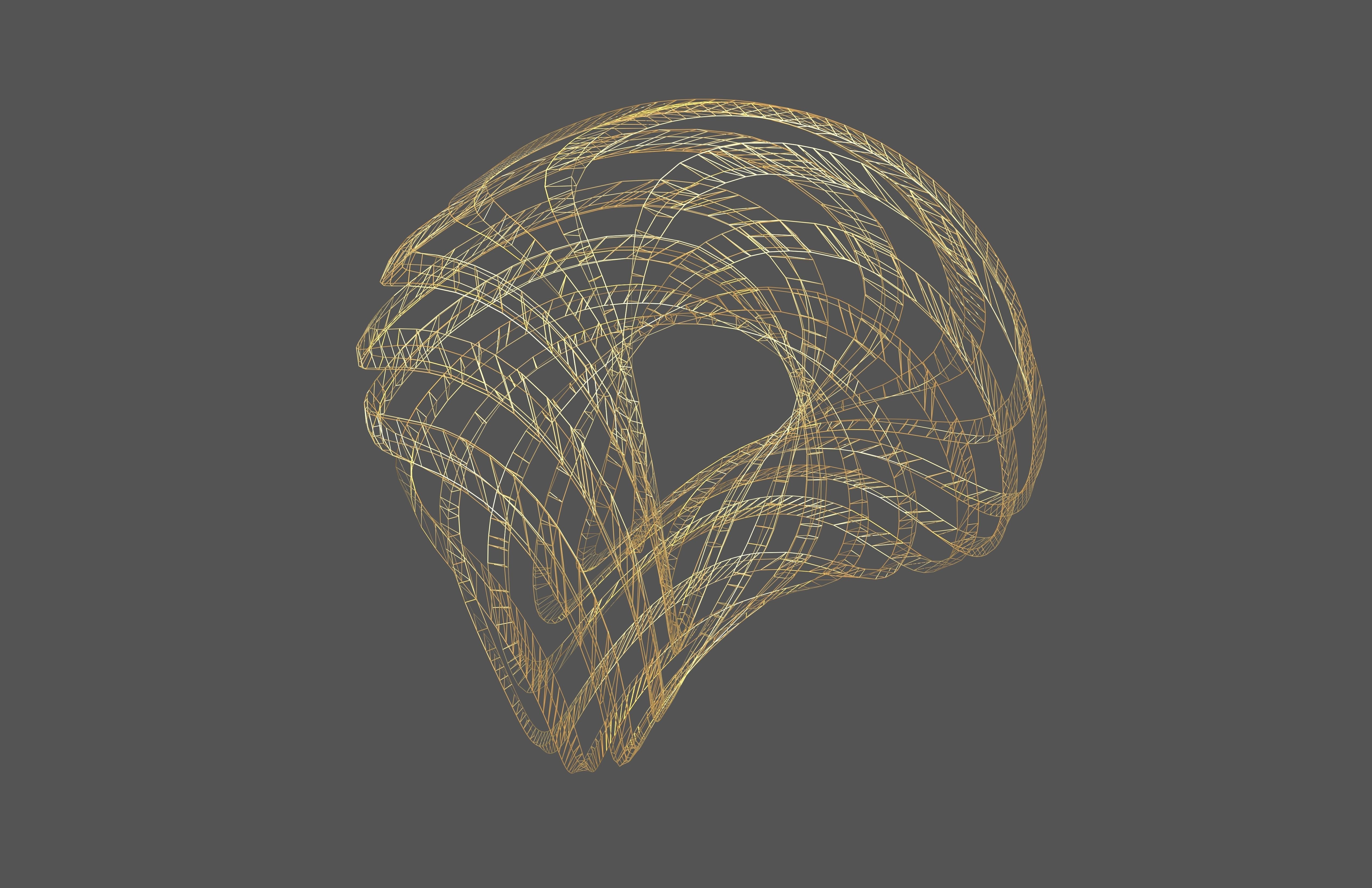 Abstract Ring Sphere v2 001 Low-poly 3D model_3