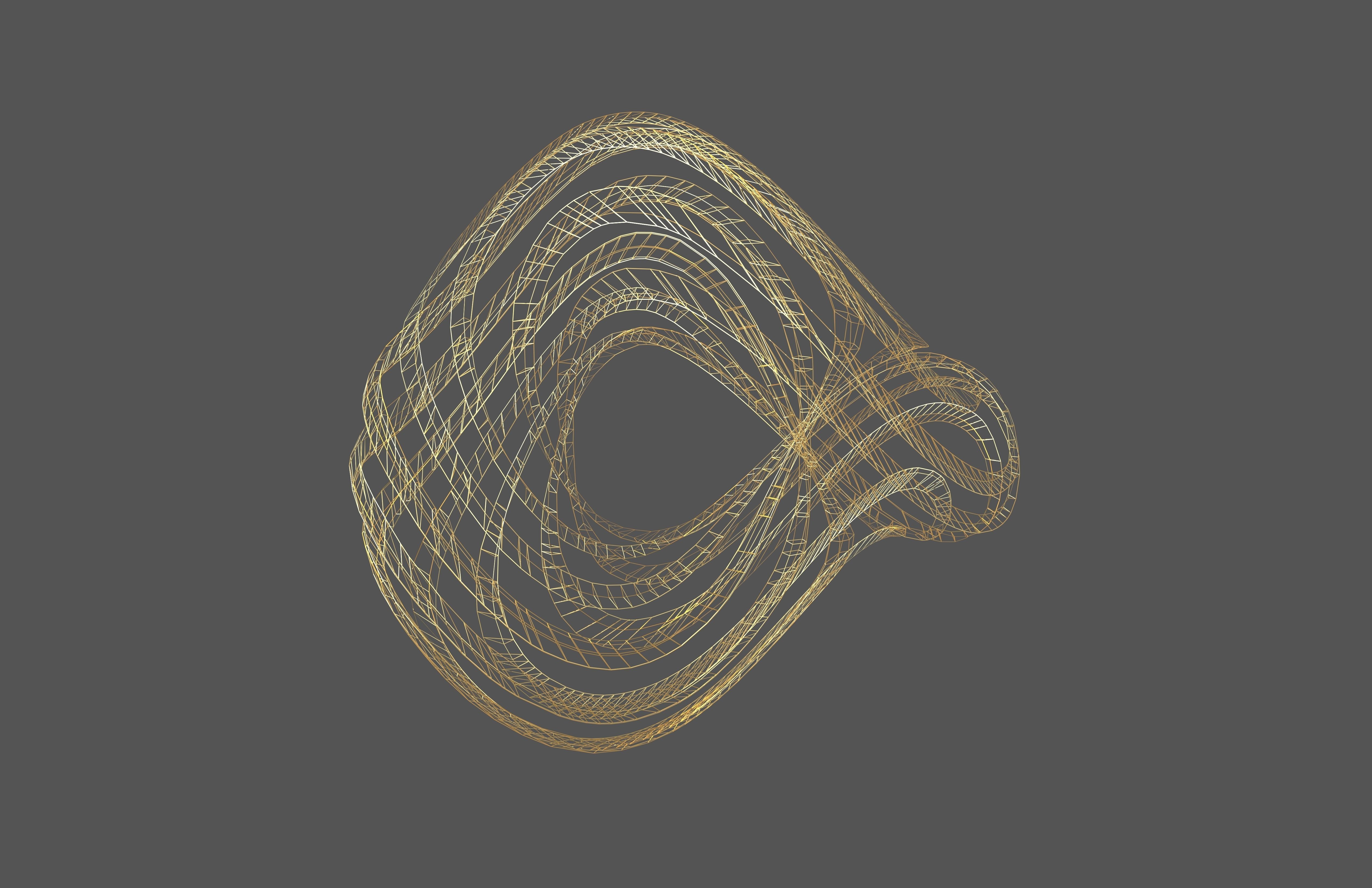 Abstract Ring Sphere v2 001 Low-poly 3D model_1