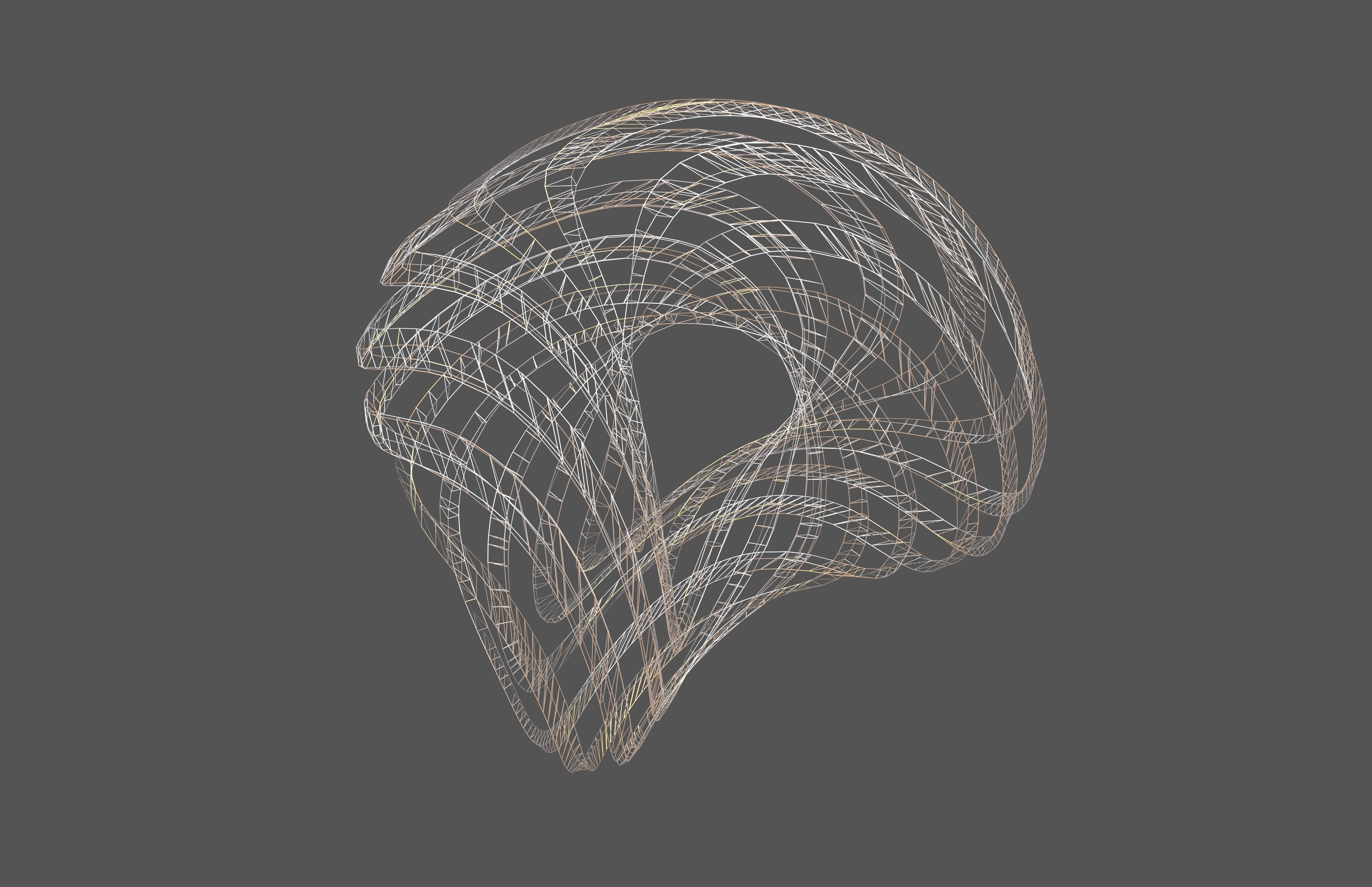 Abstract Ring Sphere v2 002 Low-poly 3D model_3