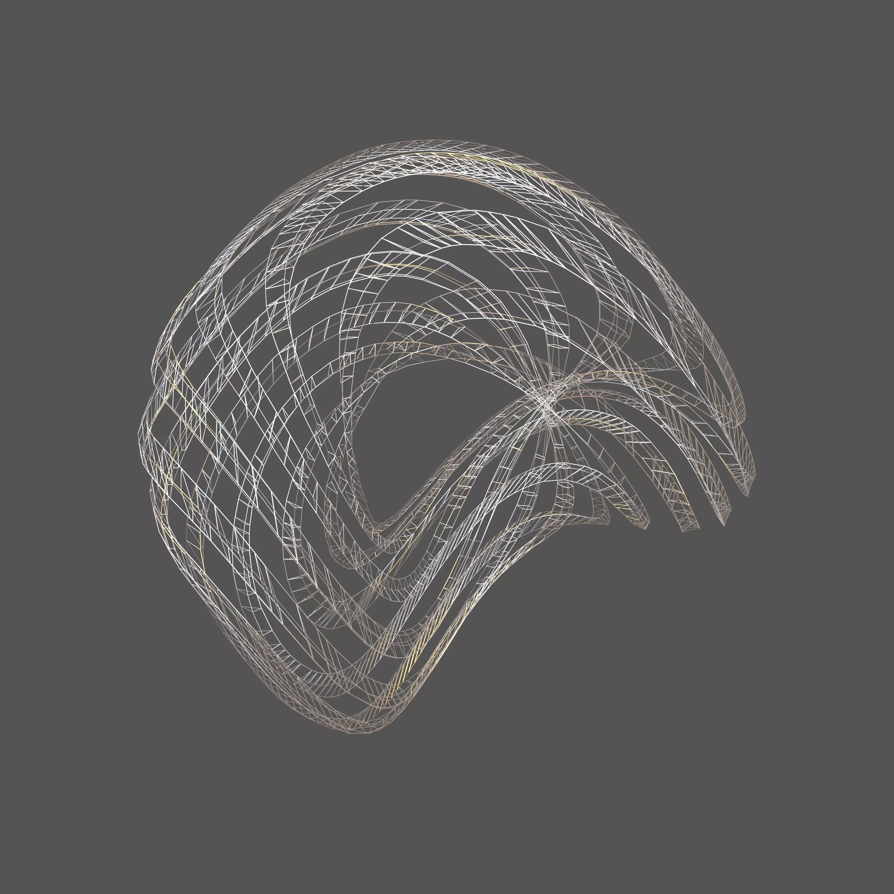 Abstract Ring Sphere v2 002 Low-poly 3D model_0