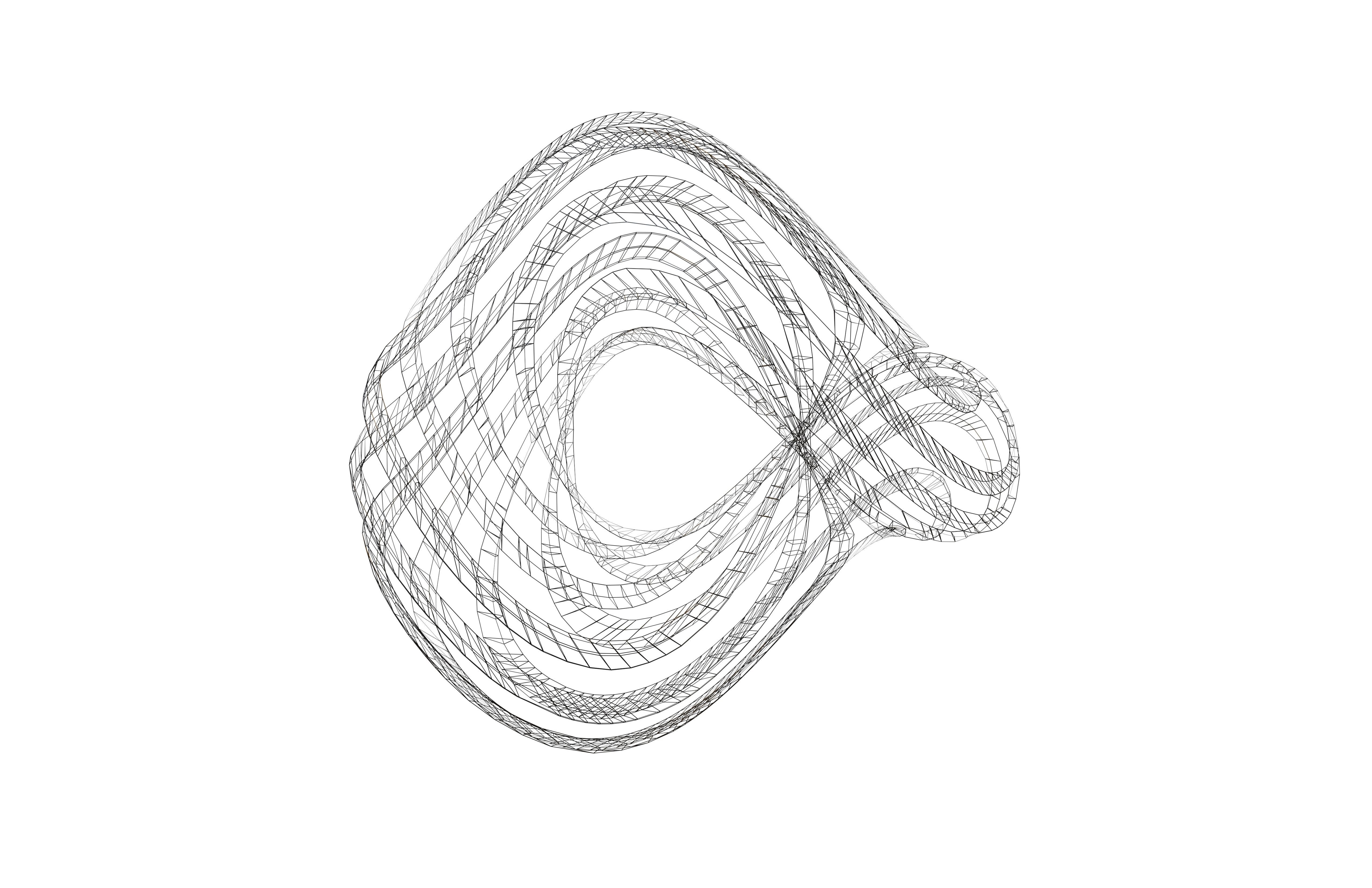 Abstract Ring Sphere v2 003 Low-poly 3D model_1