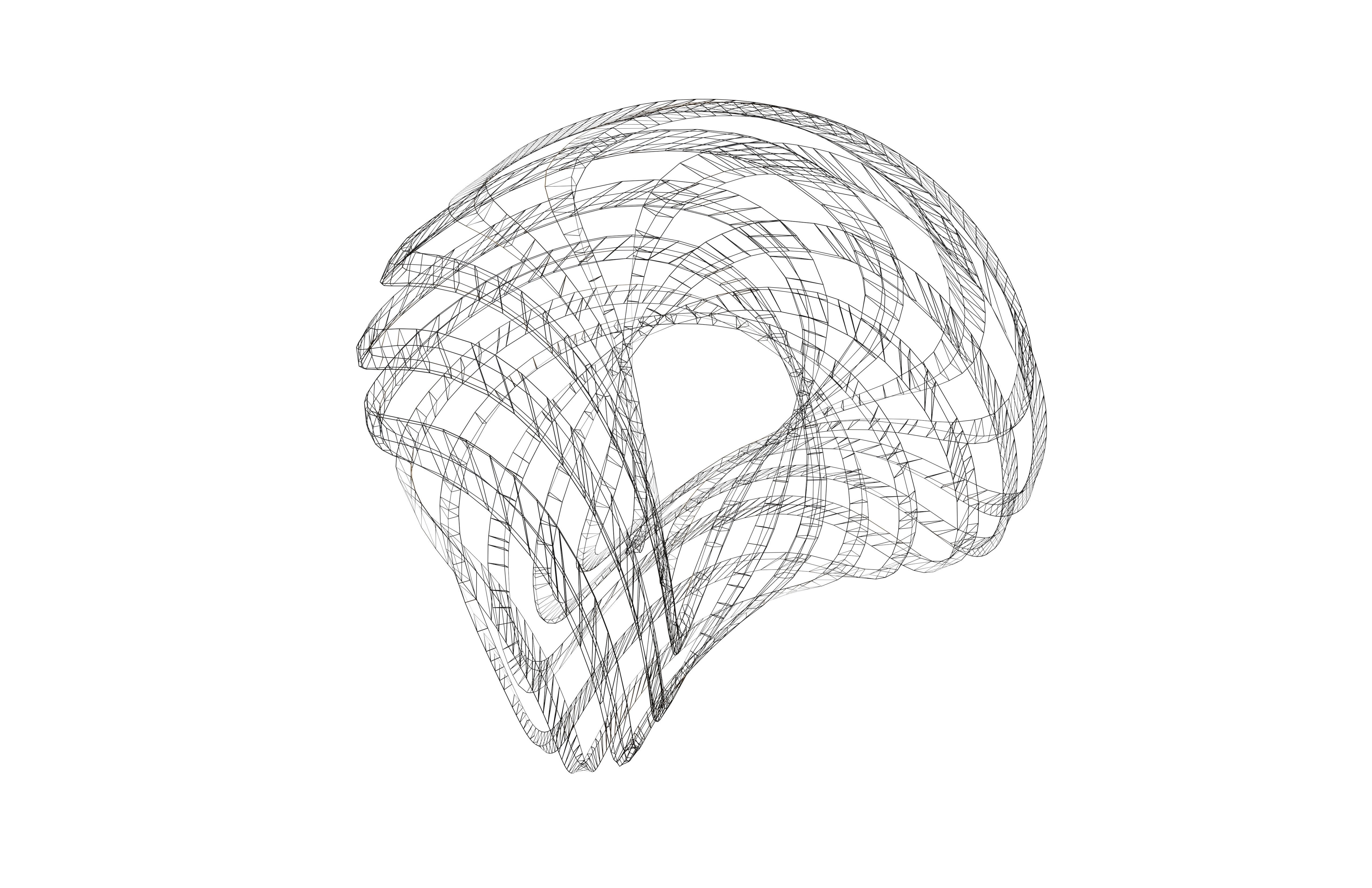 Abstract Ring Sphere v2 003 Low-poly 3D model_3