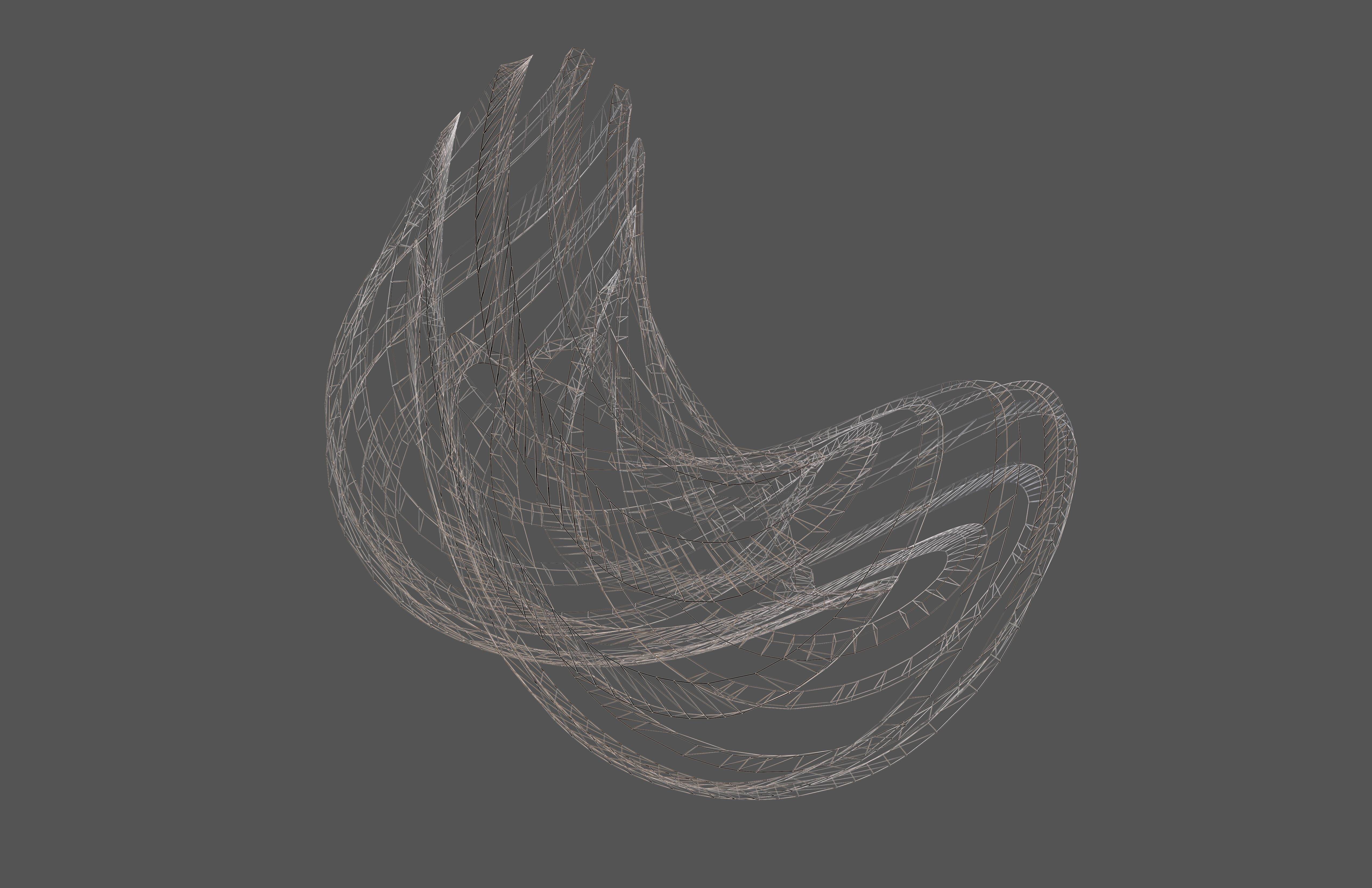 Abstract Ring Sphere v2 003 Low-poly 3D model_7