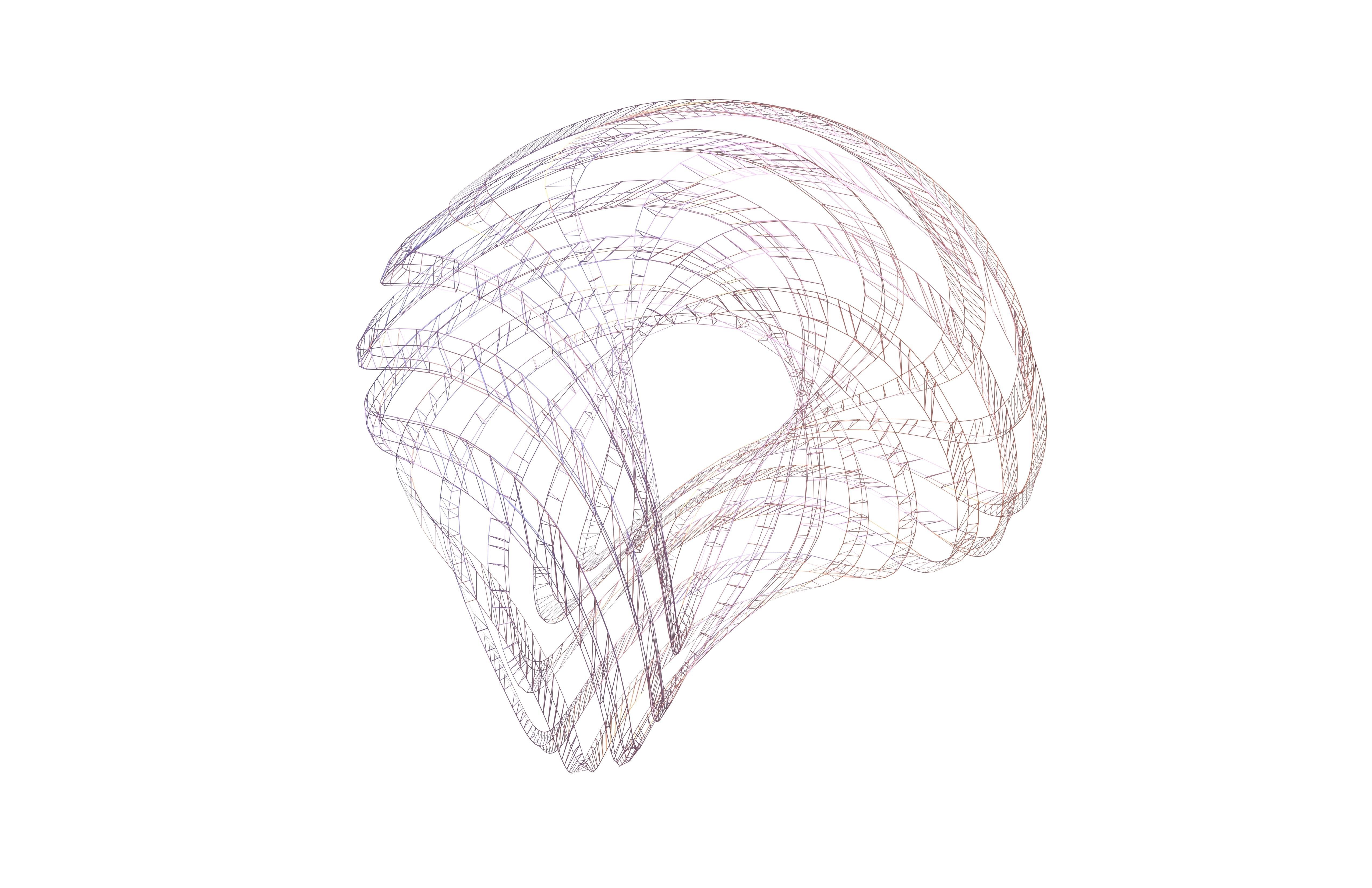 Abstract Ring Sphere v2 005 Low-poly 3D model_3