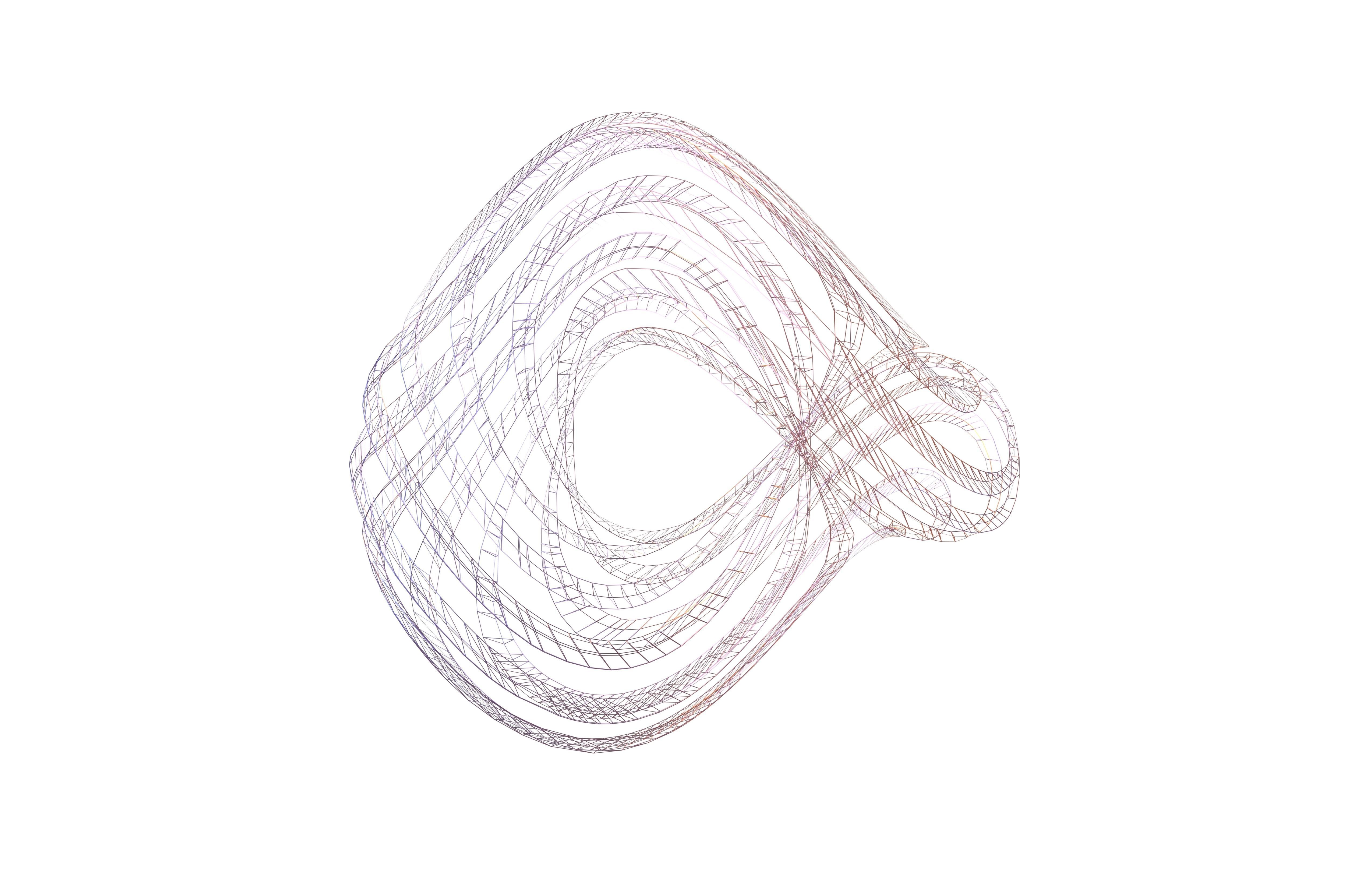 Abstract Ring Sphere v2 005 Low-poly 3D model_1