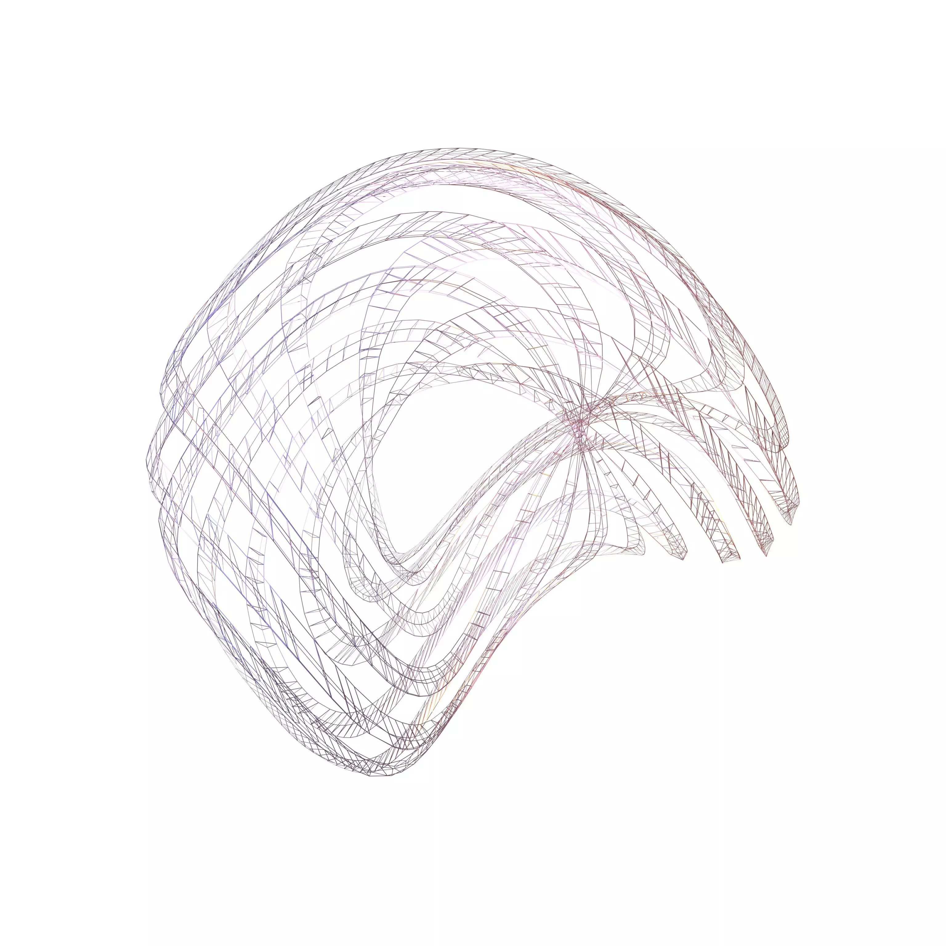 Abstract Ring Sphere v2 005 Low-poly 3D model_0