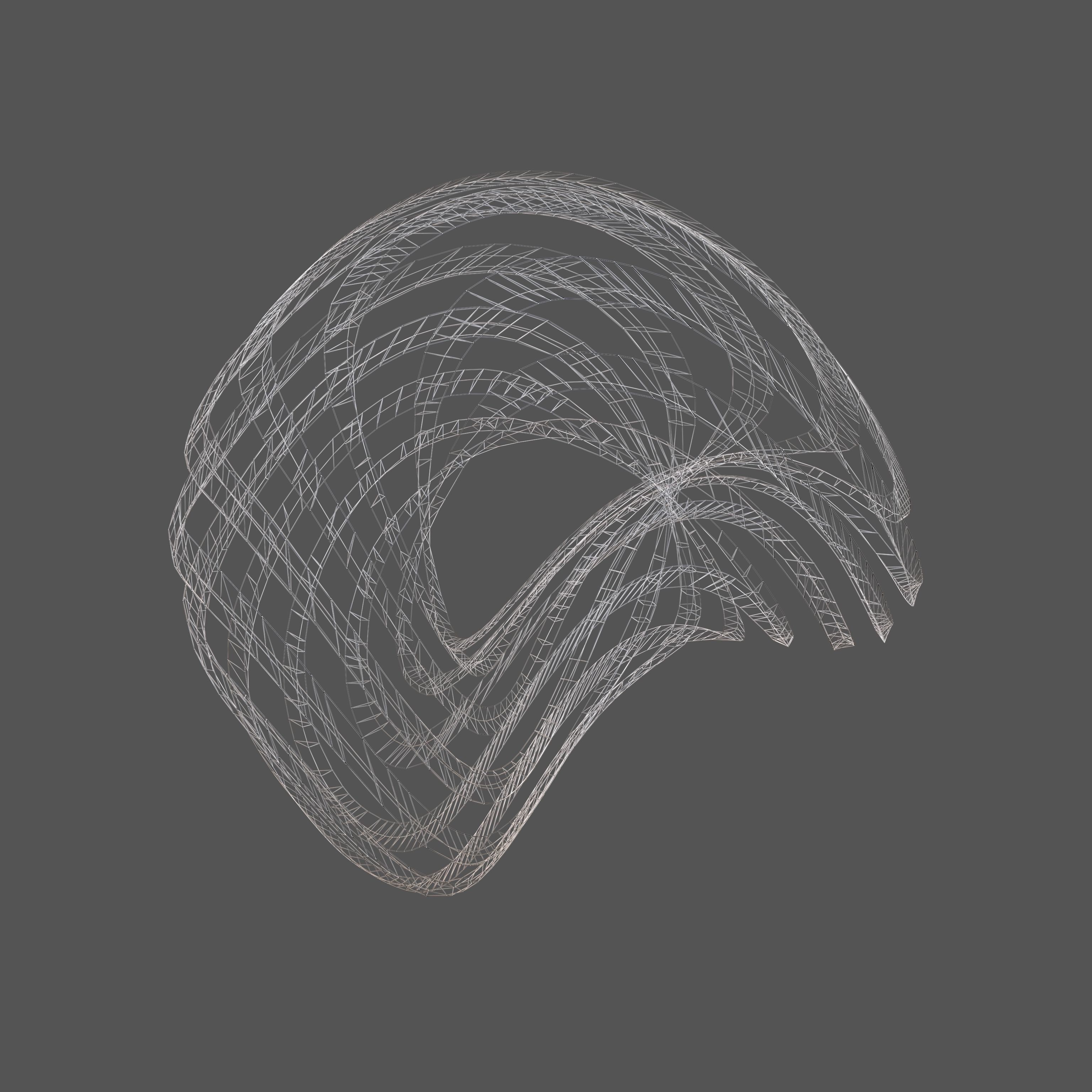 Abstract Ring Sphere v2 006 Low-poly 3D model_6