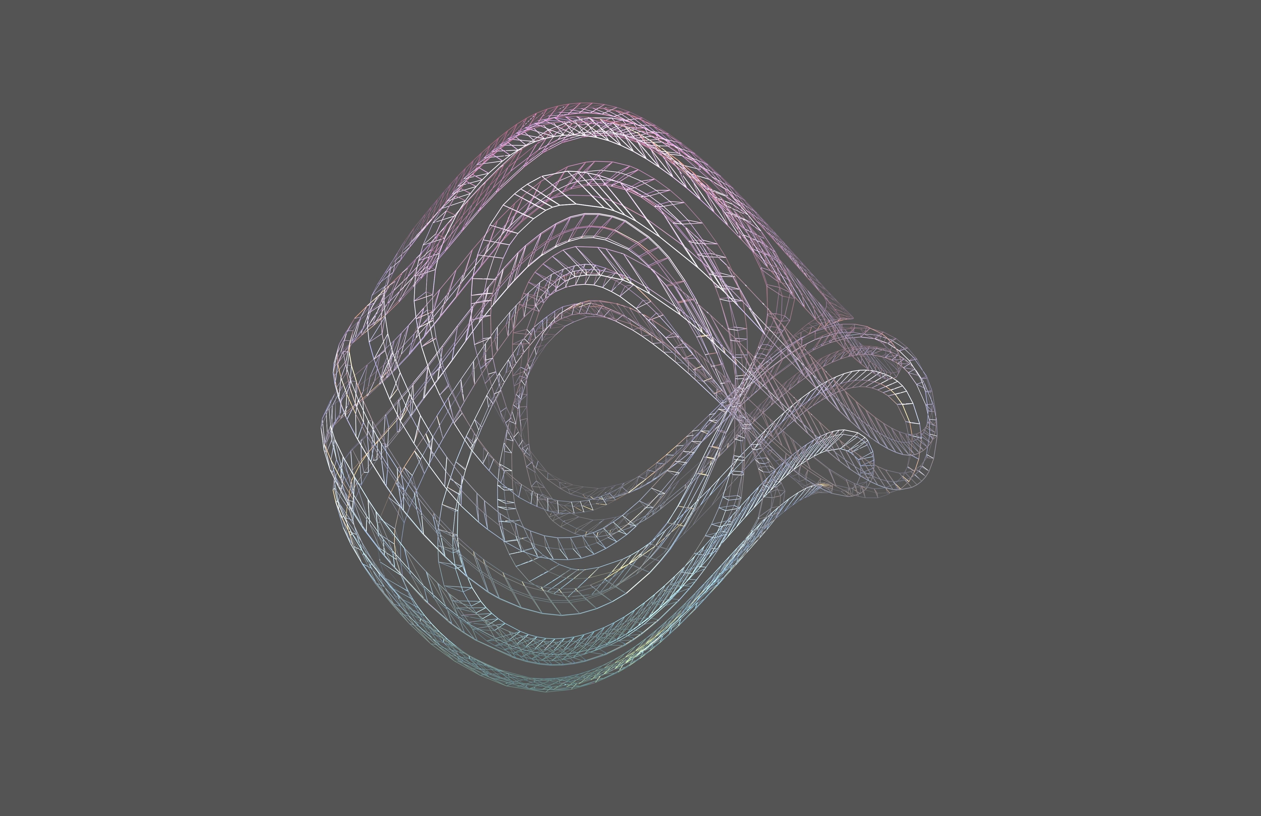 Abstract Ring Sphere v2 006 Low-poly 3D model_1