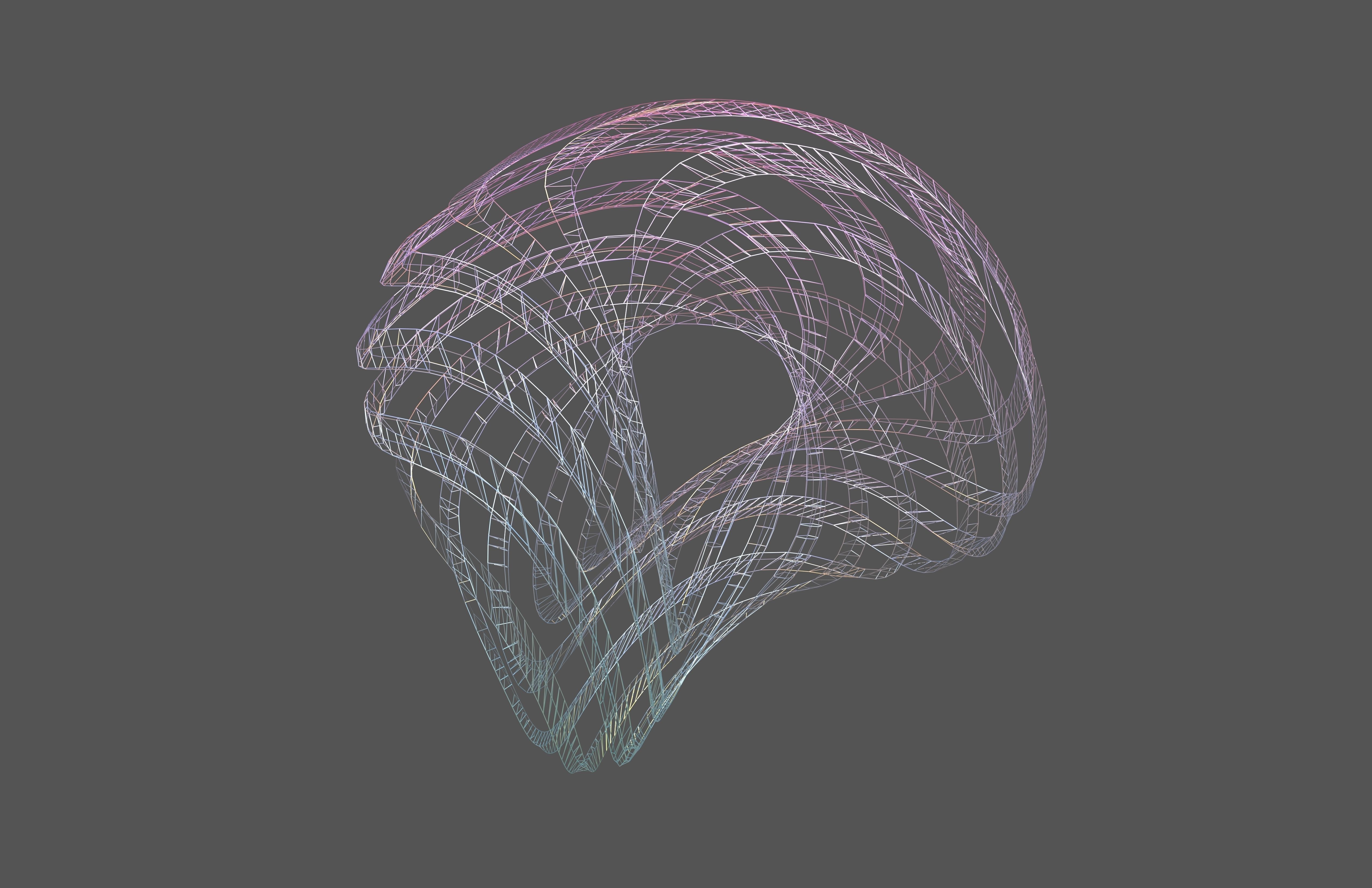 Abstract Ring Sphere v2 006 Low-poly 3D model_3