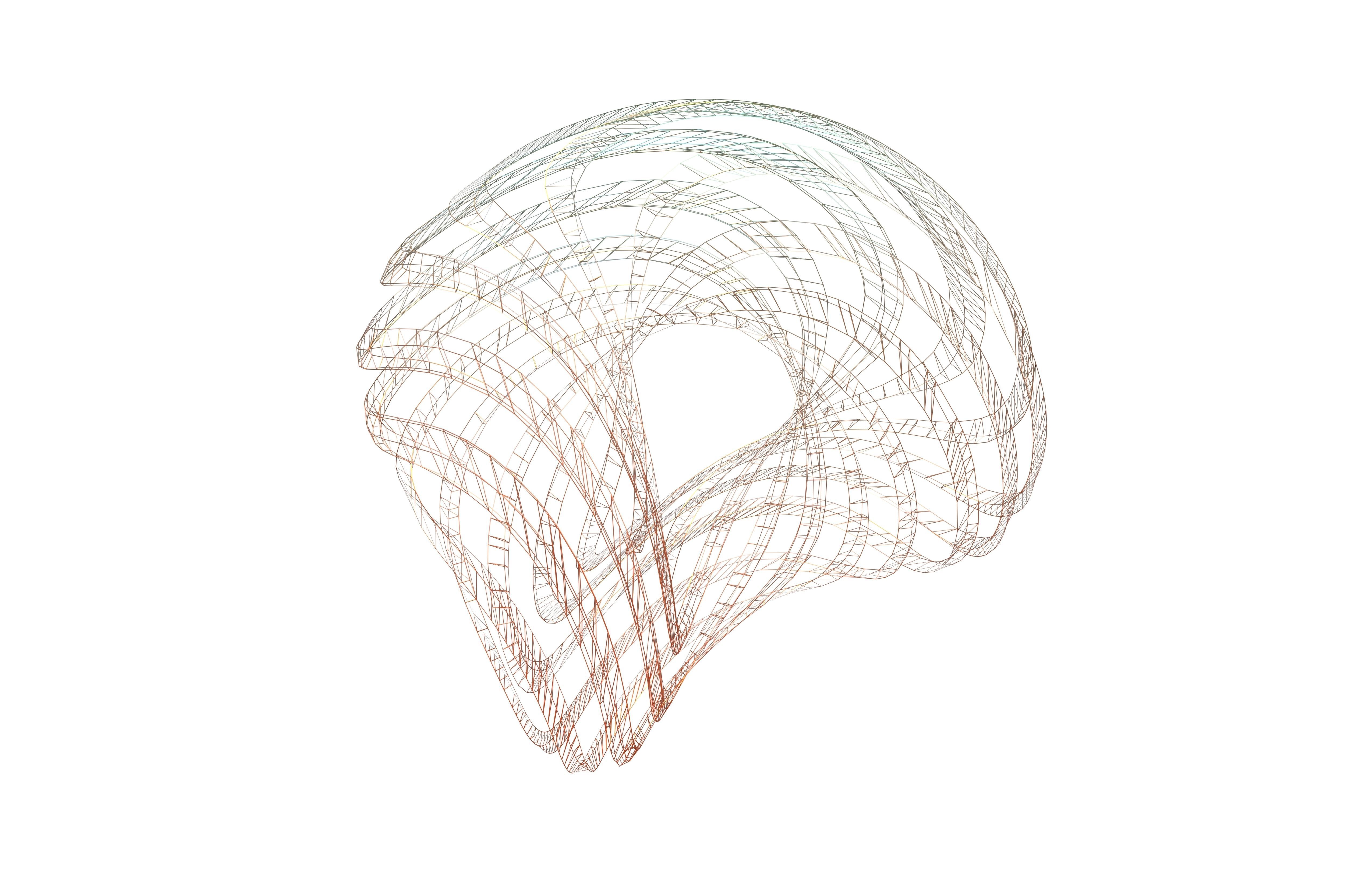 Abstract Ring Sphere v2 008 Low-poly 3D model_3