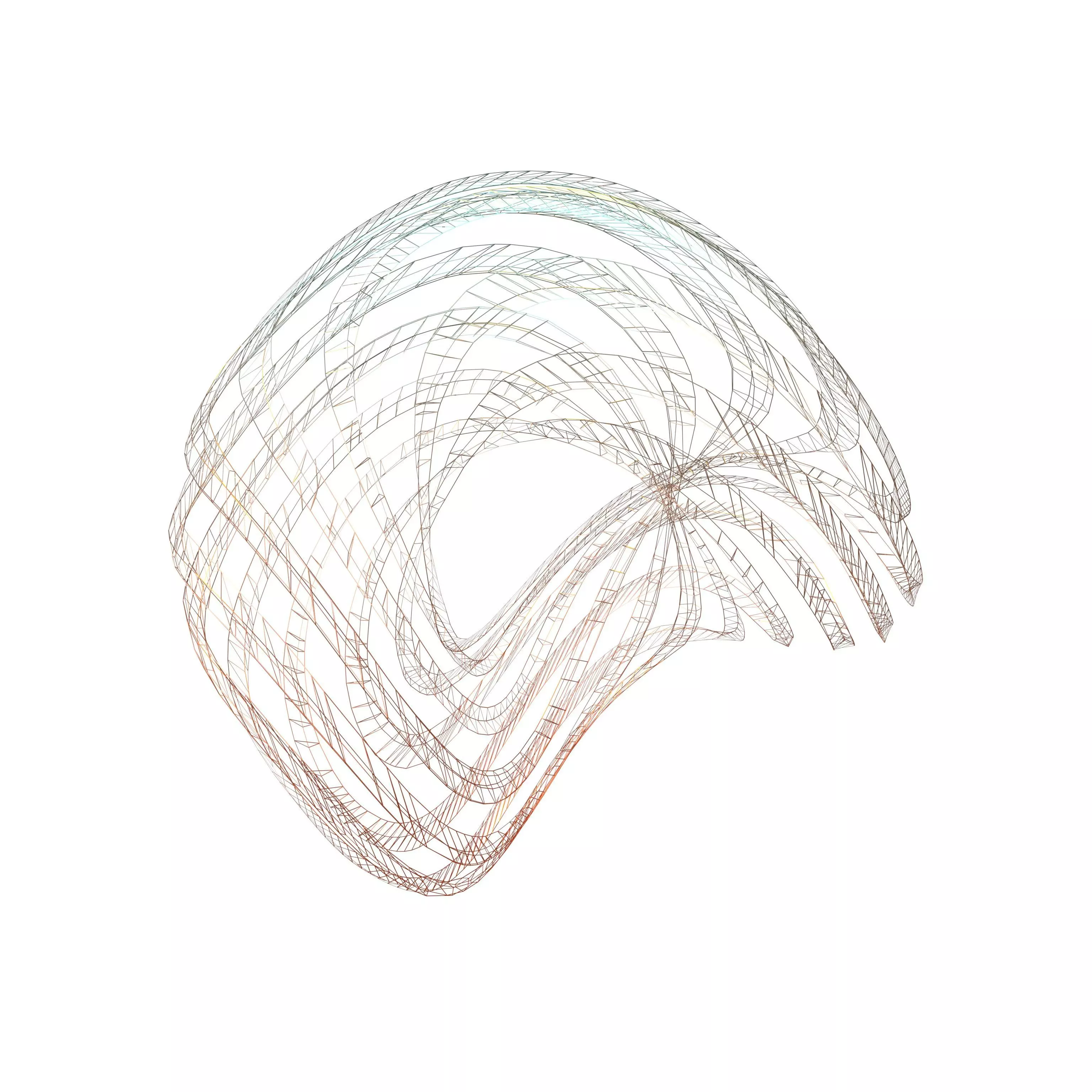 Abstract Ring Sphere v2 008 Low-poly 3D model_0