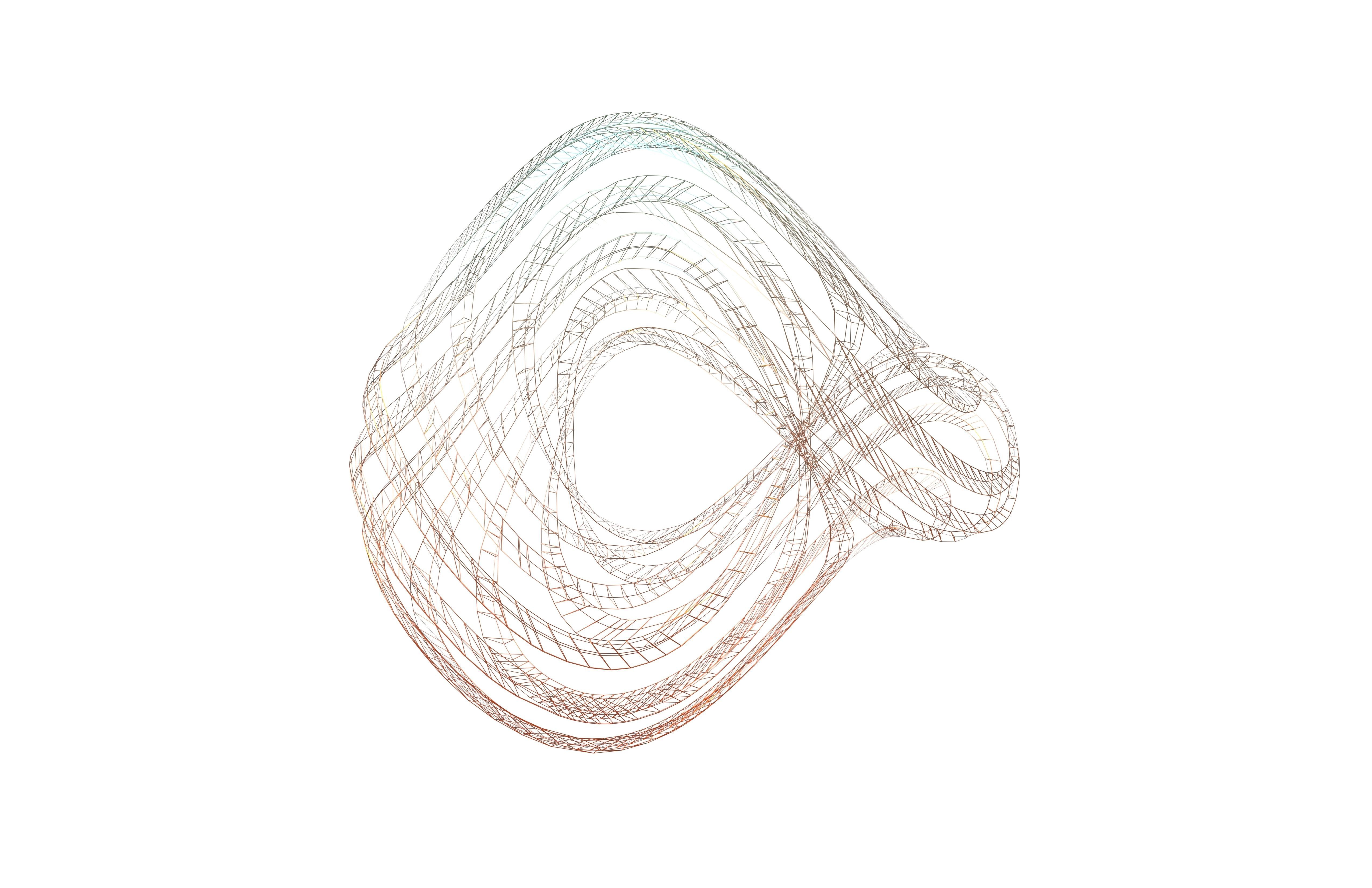 Abstract Ring Sphere v2 008 Low-poly 3D model_1