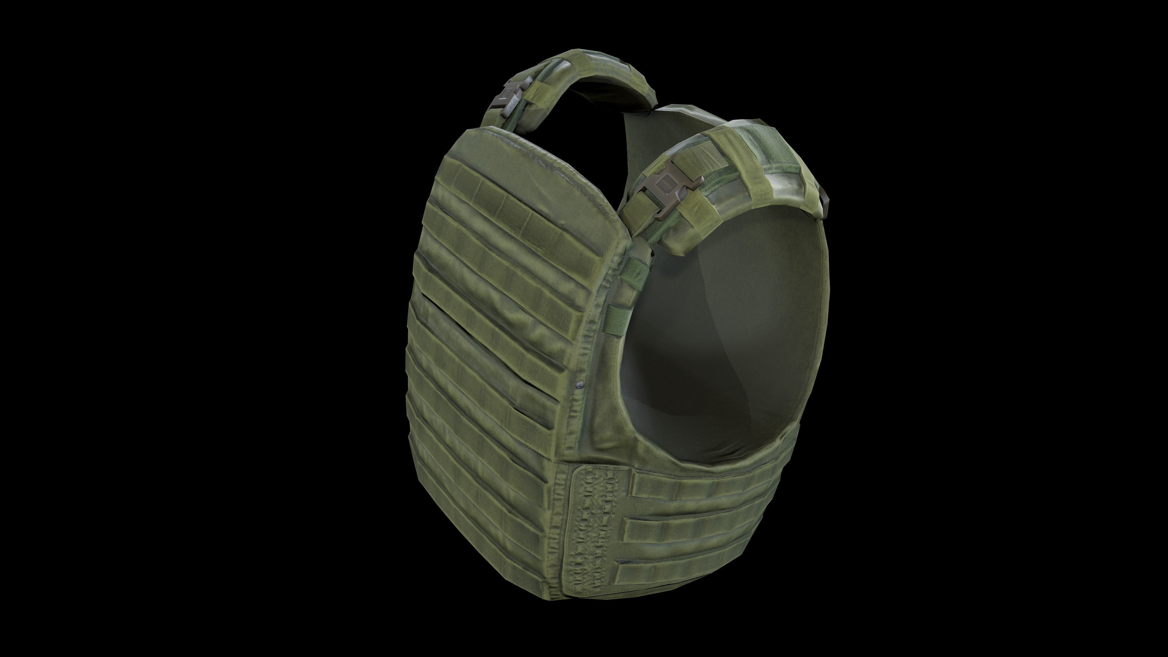 Flak vest Low-poly 3D model_9