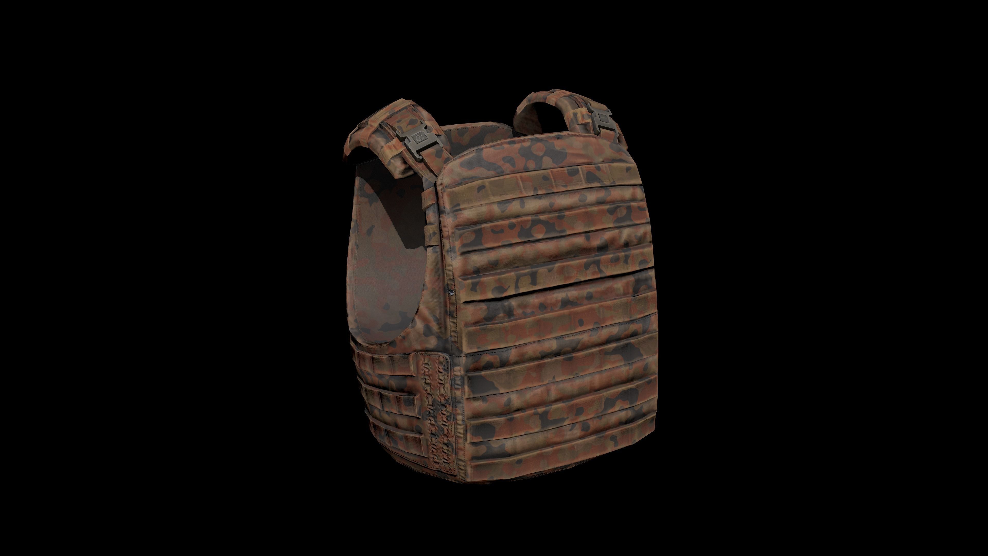 Flak vest Low-poly 3D model_16