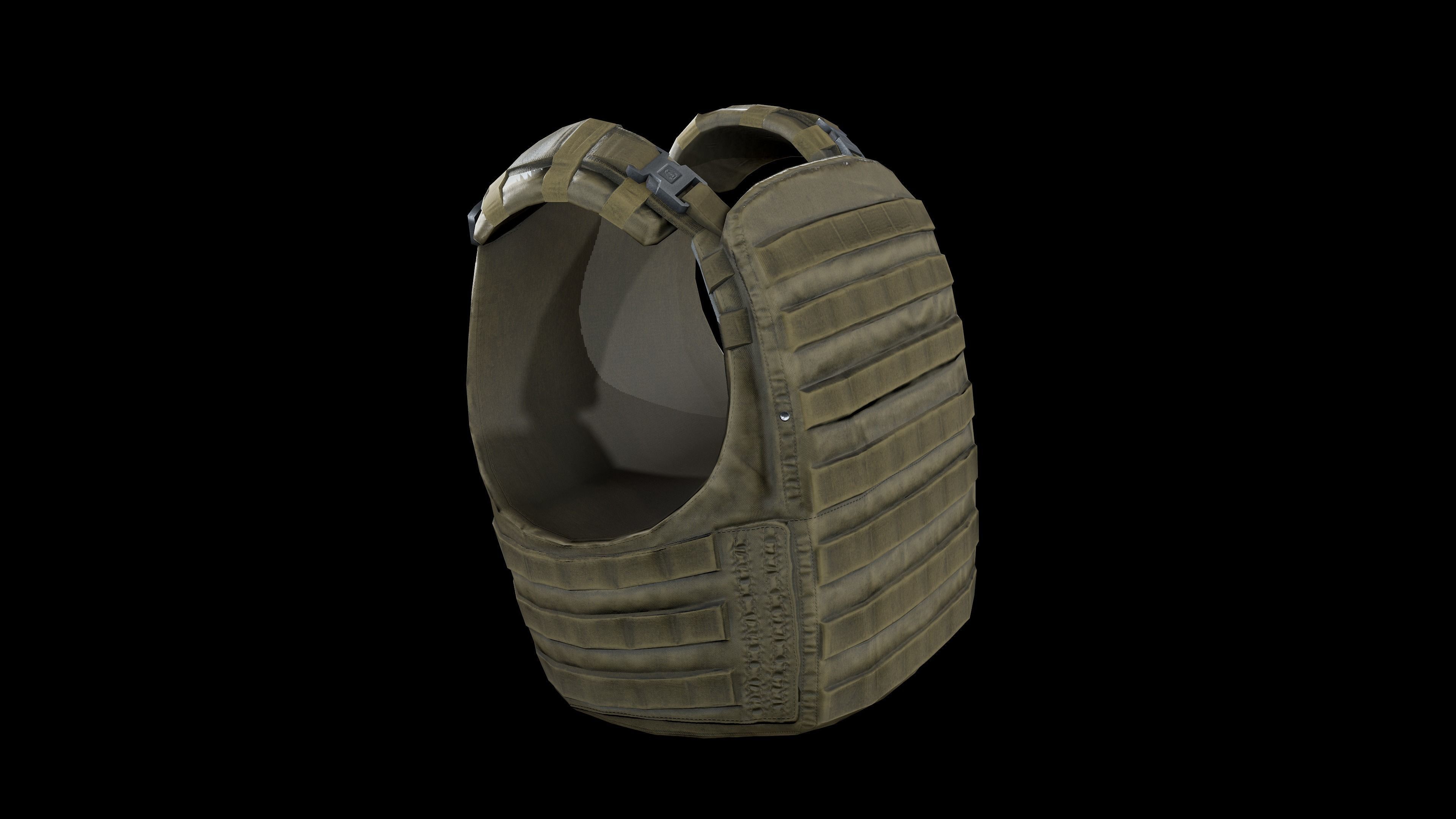 Flak vest Low-poly 3D model_10