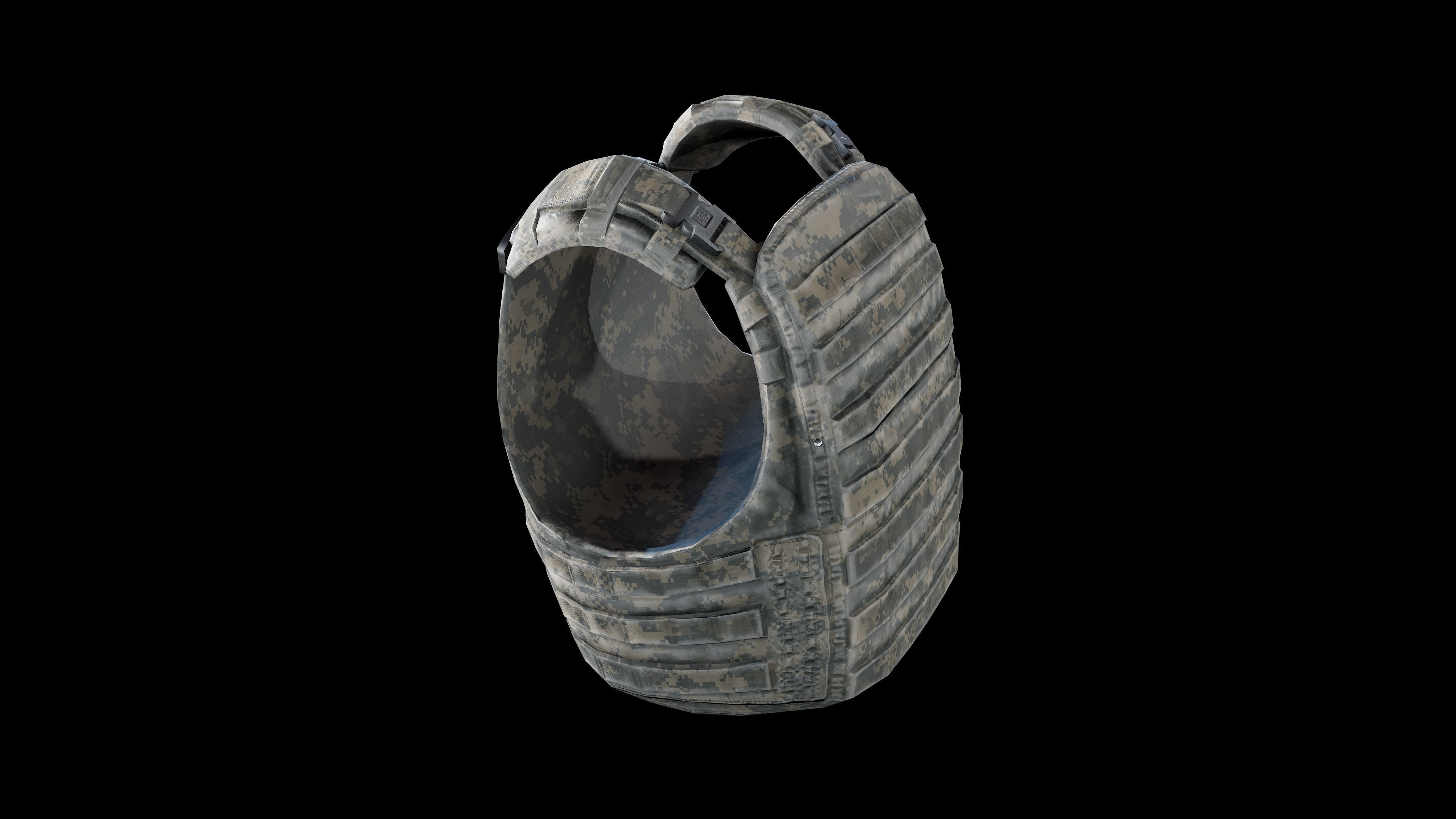 Flak vest Low-poly 3D model_14