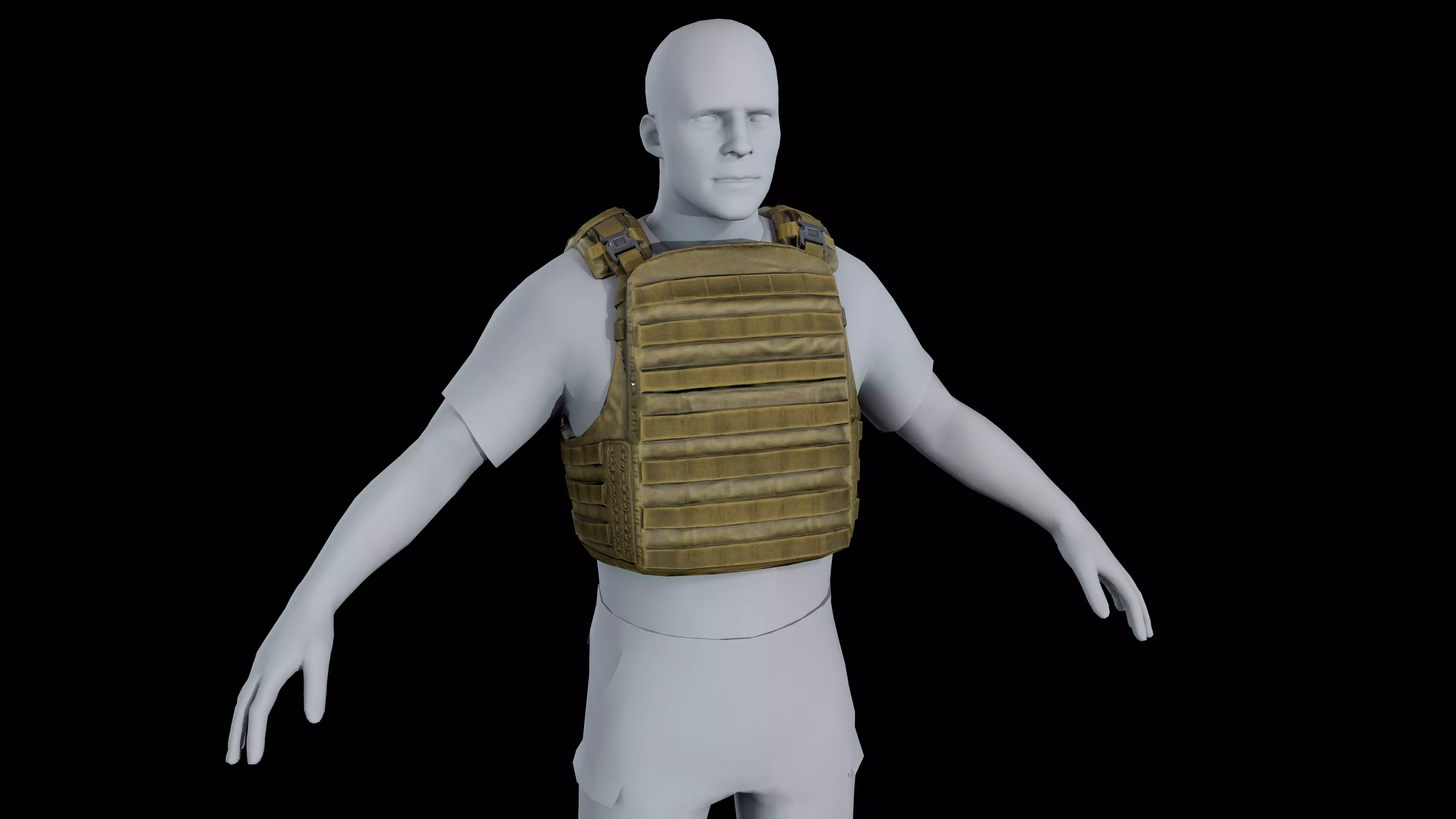 Flak vest Low-poly 3D model_0