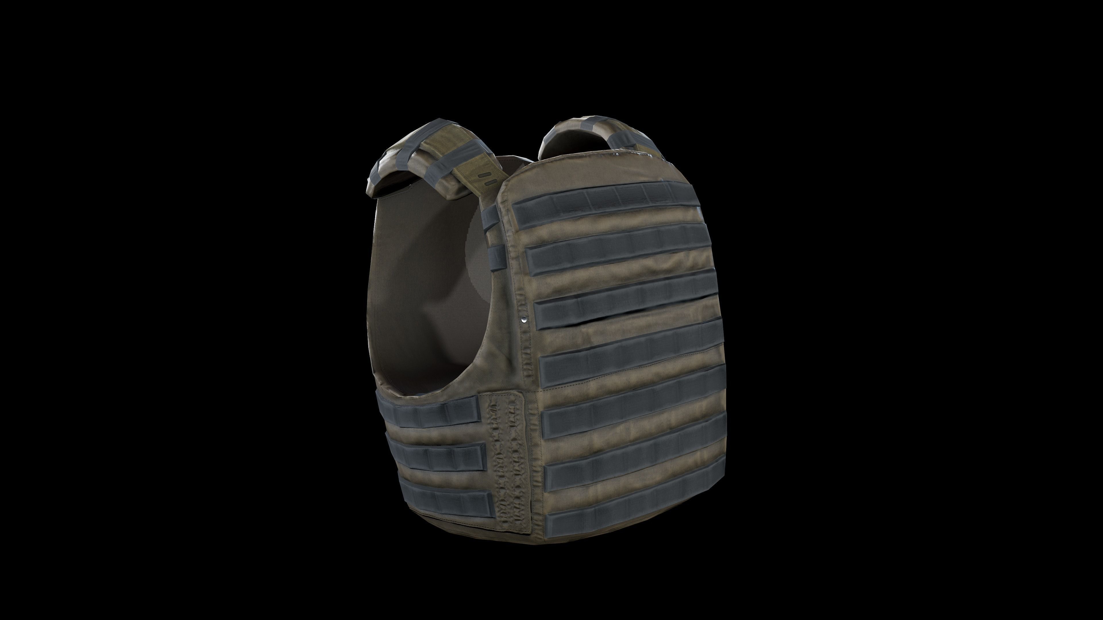 Flak vest Low-poly 3D model_13