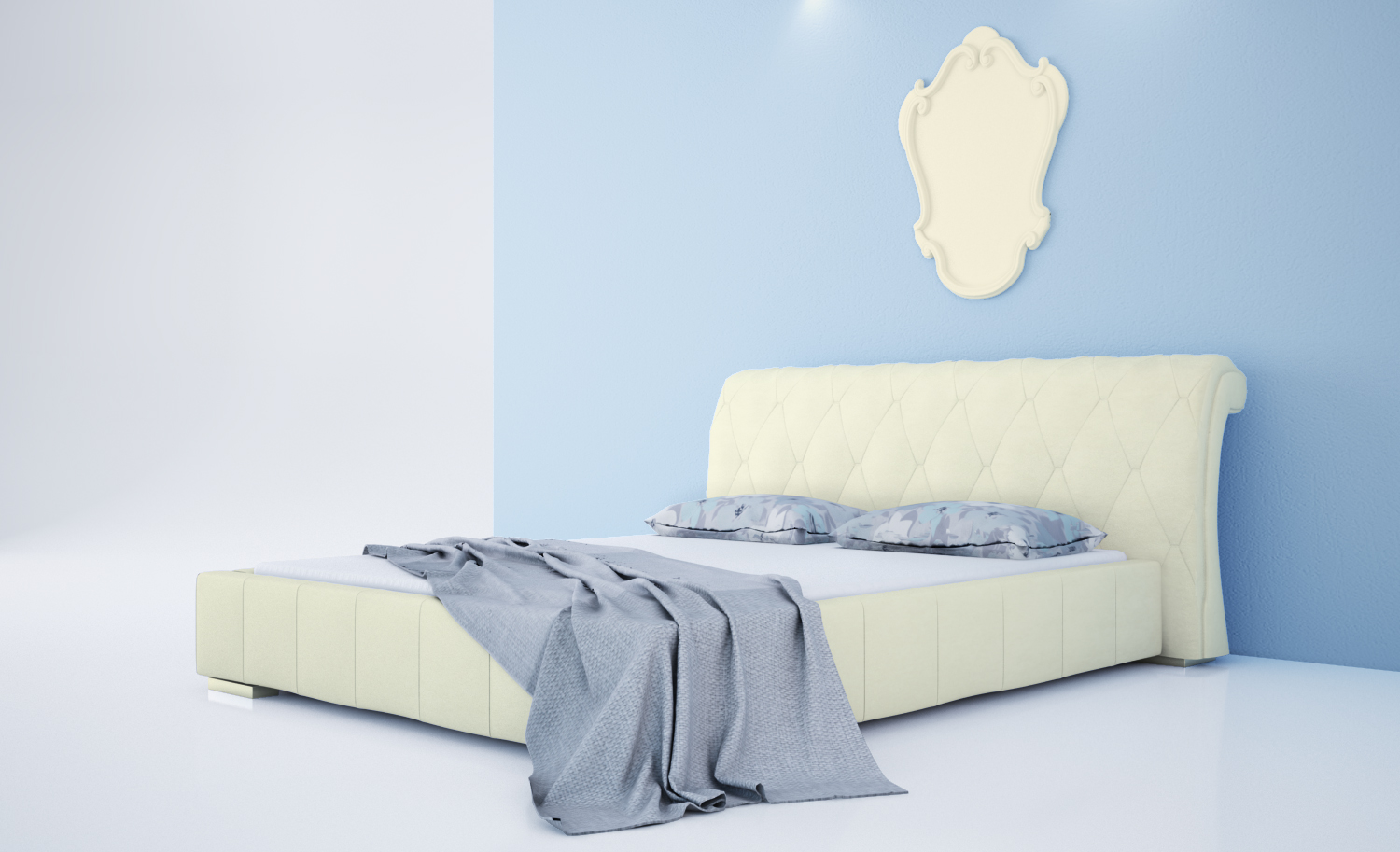 Classic bed 3D model_1