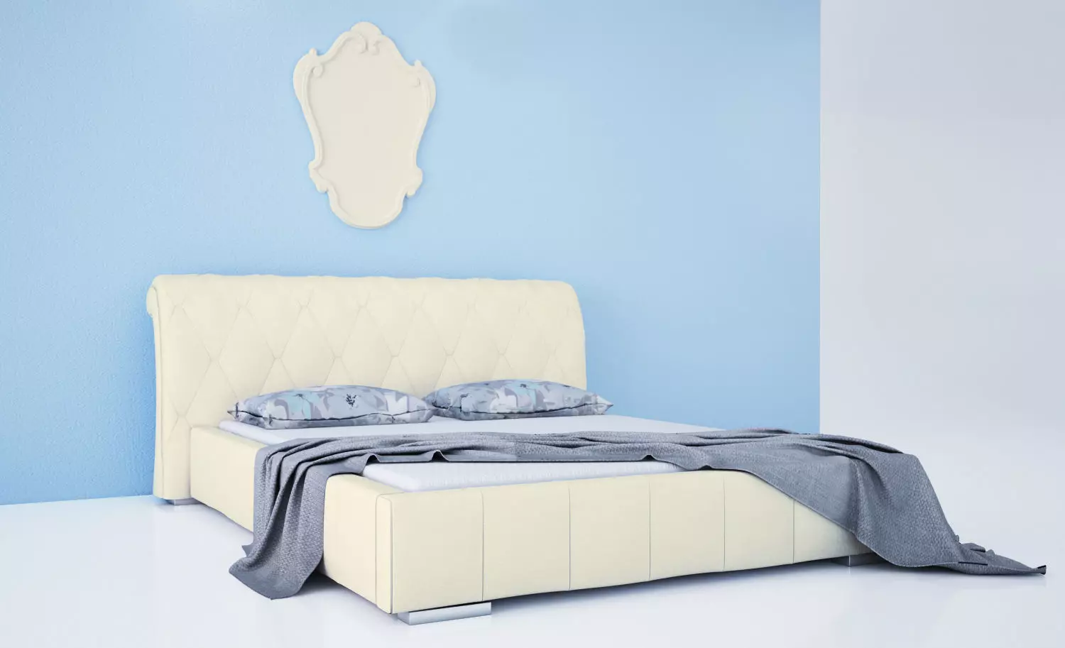 Classic bed 3D model_0