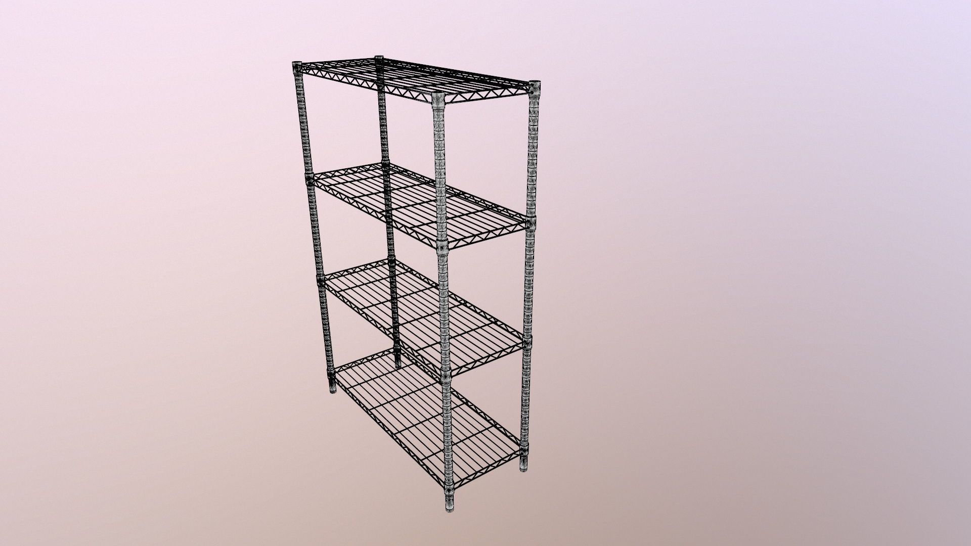 Wire Shelving 3D model_11