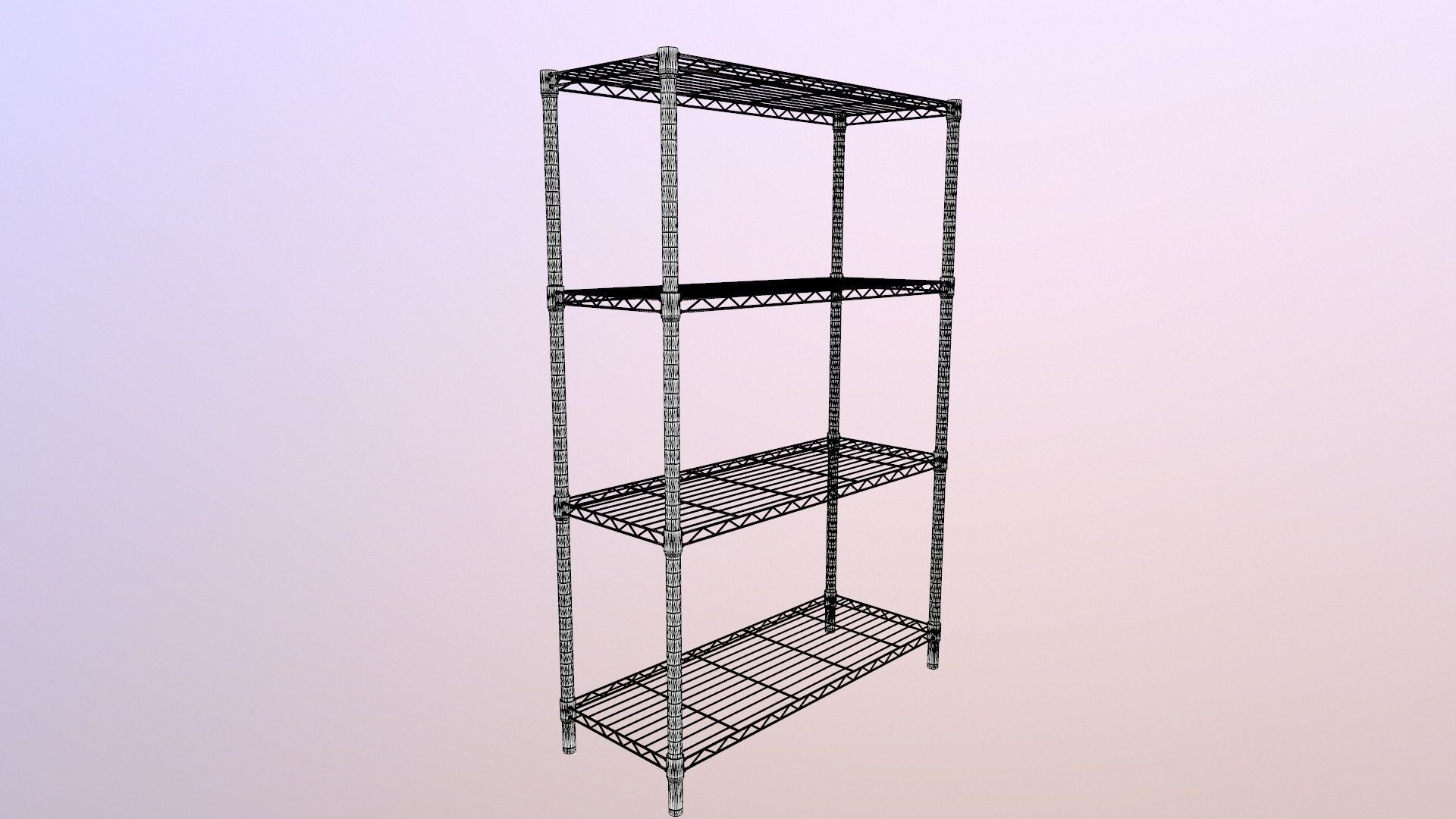 Wire Shelving 3D model_9