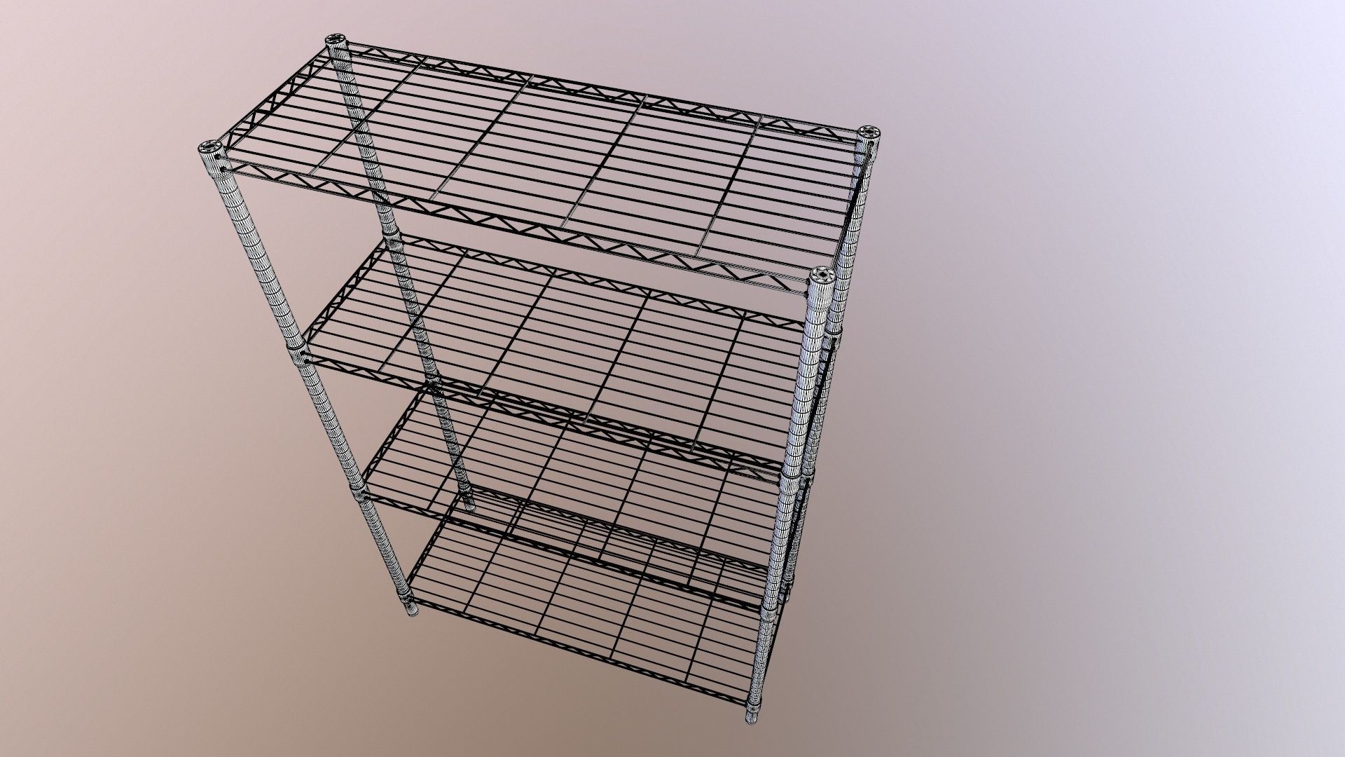 Wire Shelving 3D model_12