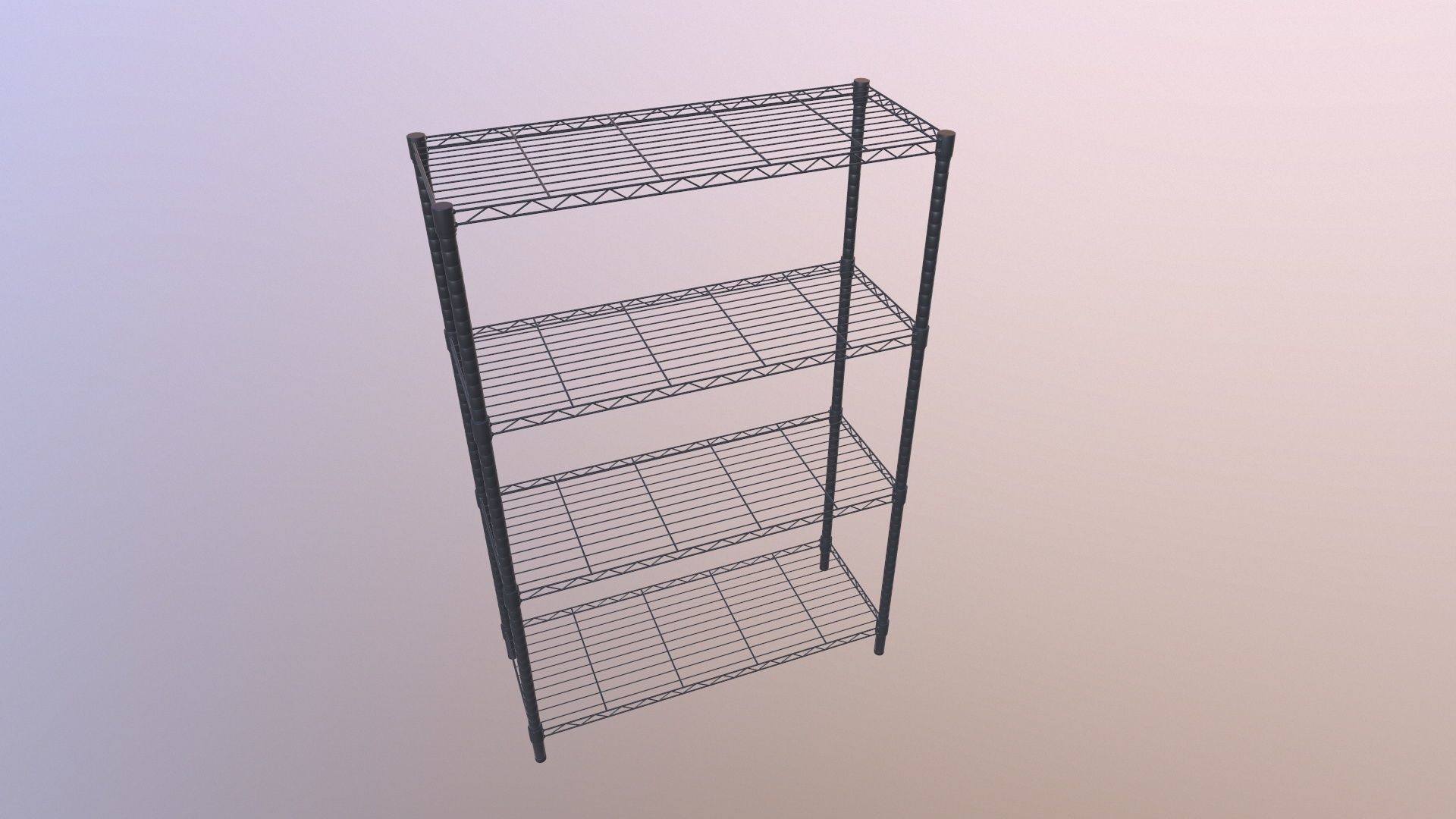 Wire Shelving 3D model_3