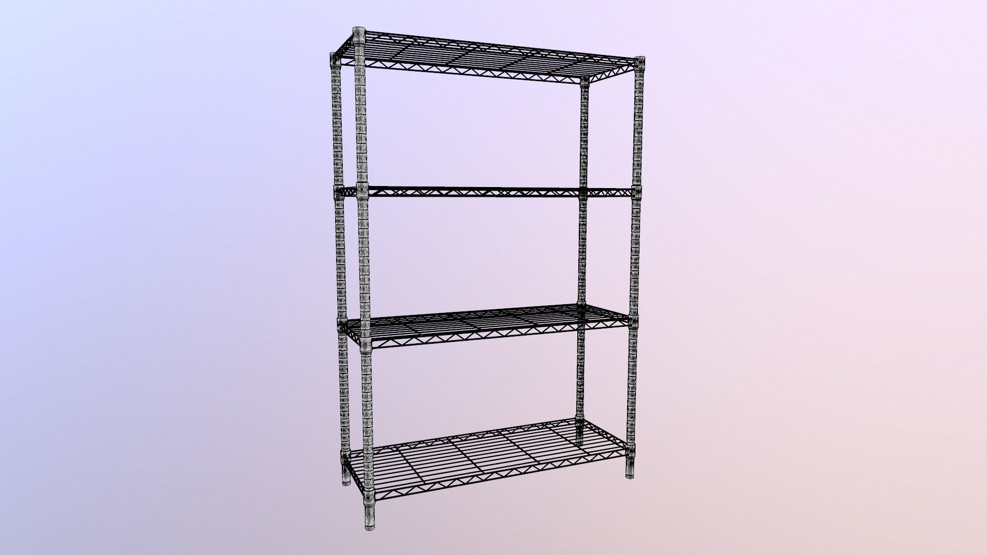 Wire Shelving 3D model_10