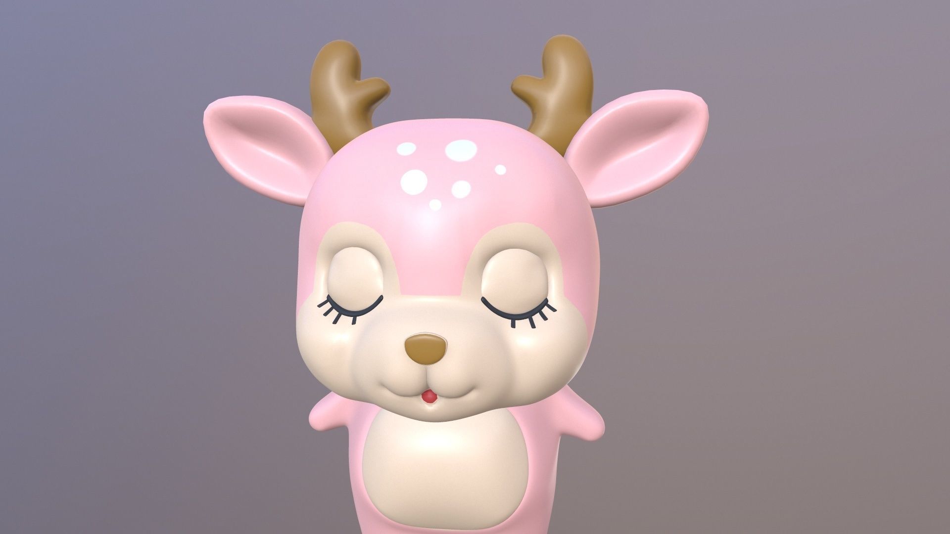 Deer Piggy Kids Toy 3D model_4