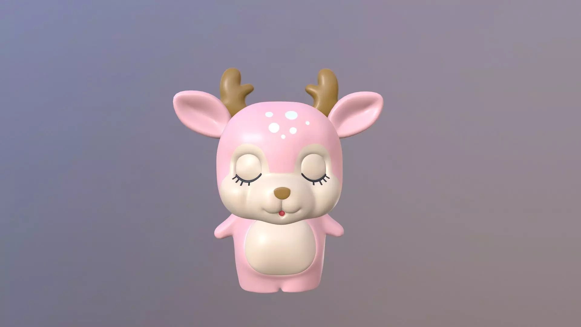 Deer Piggy Kids Toy 3D model_0