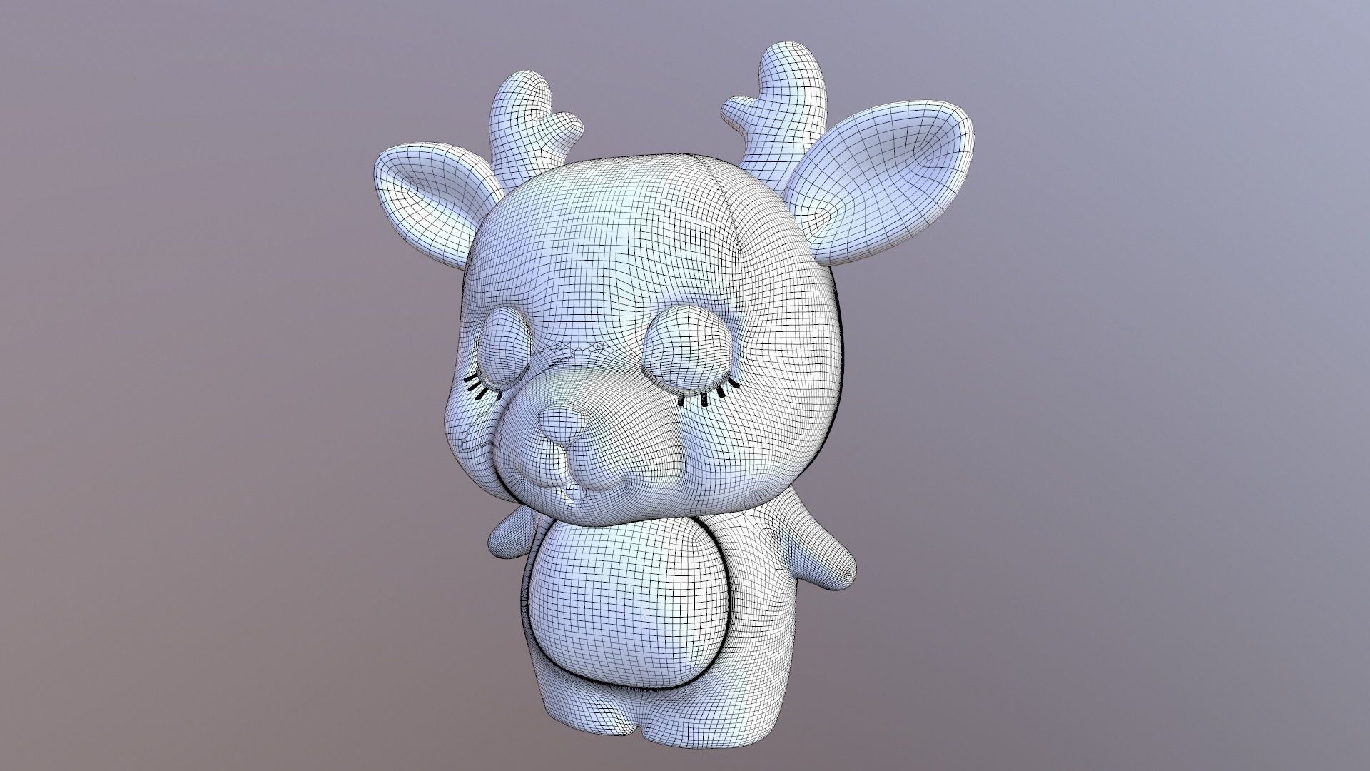 Deer Piggy Kids Toy 3D model_7
