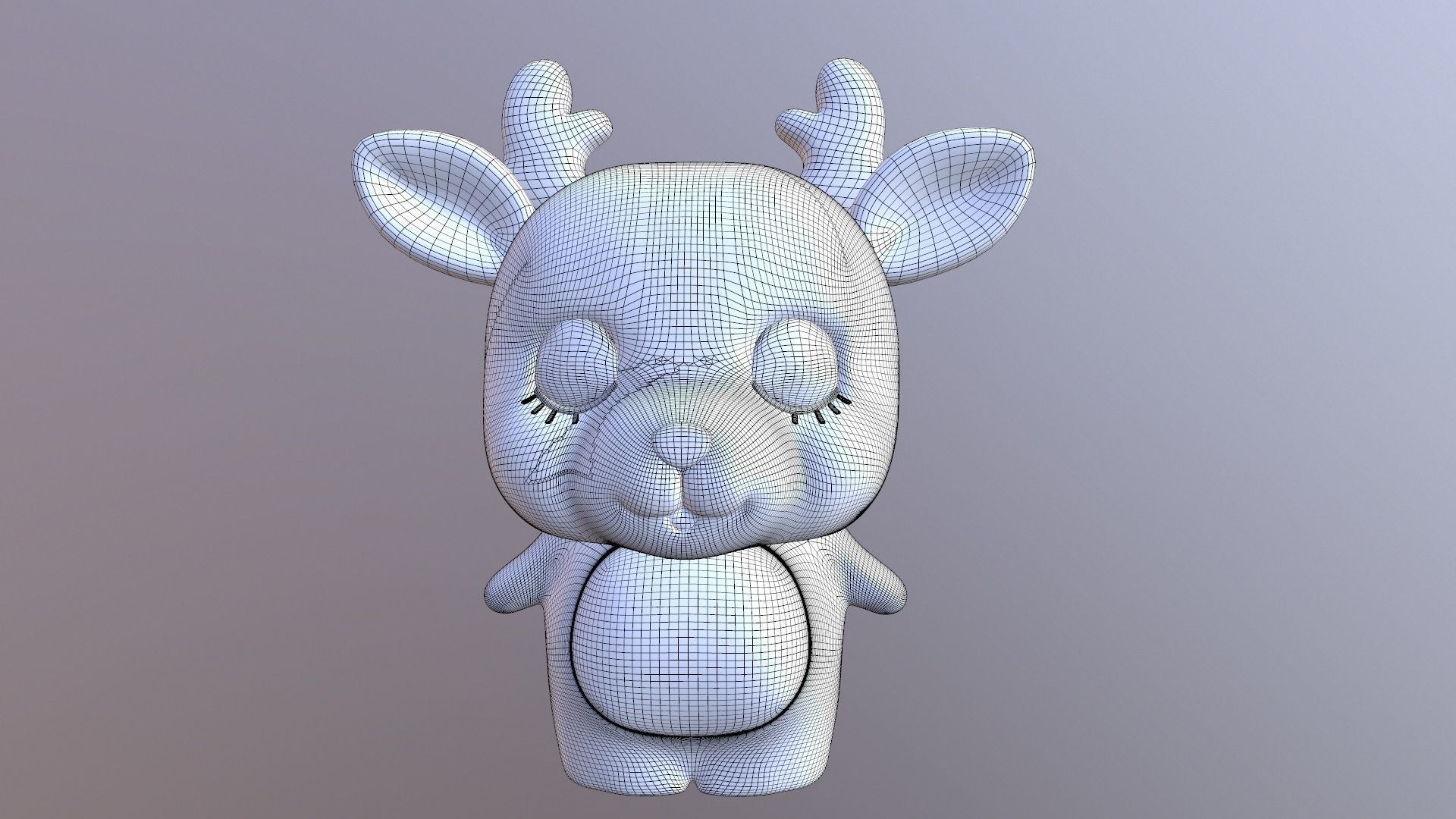 Deer Piggy Kids Toy 3D model_8