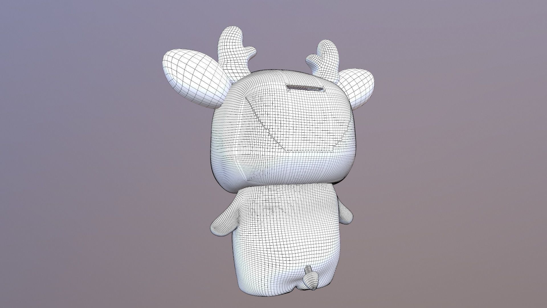 Deer Piggy Kids Toy 3D model_10