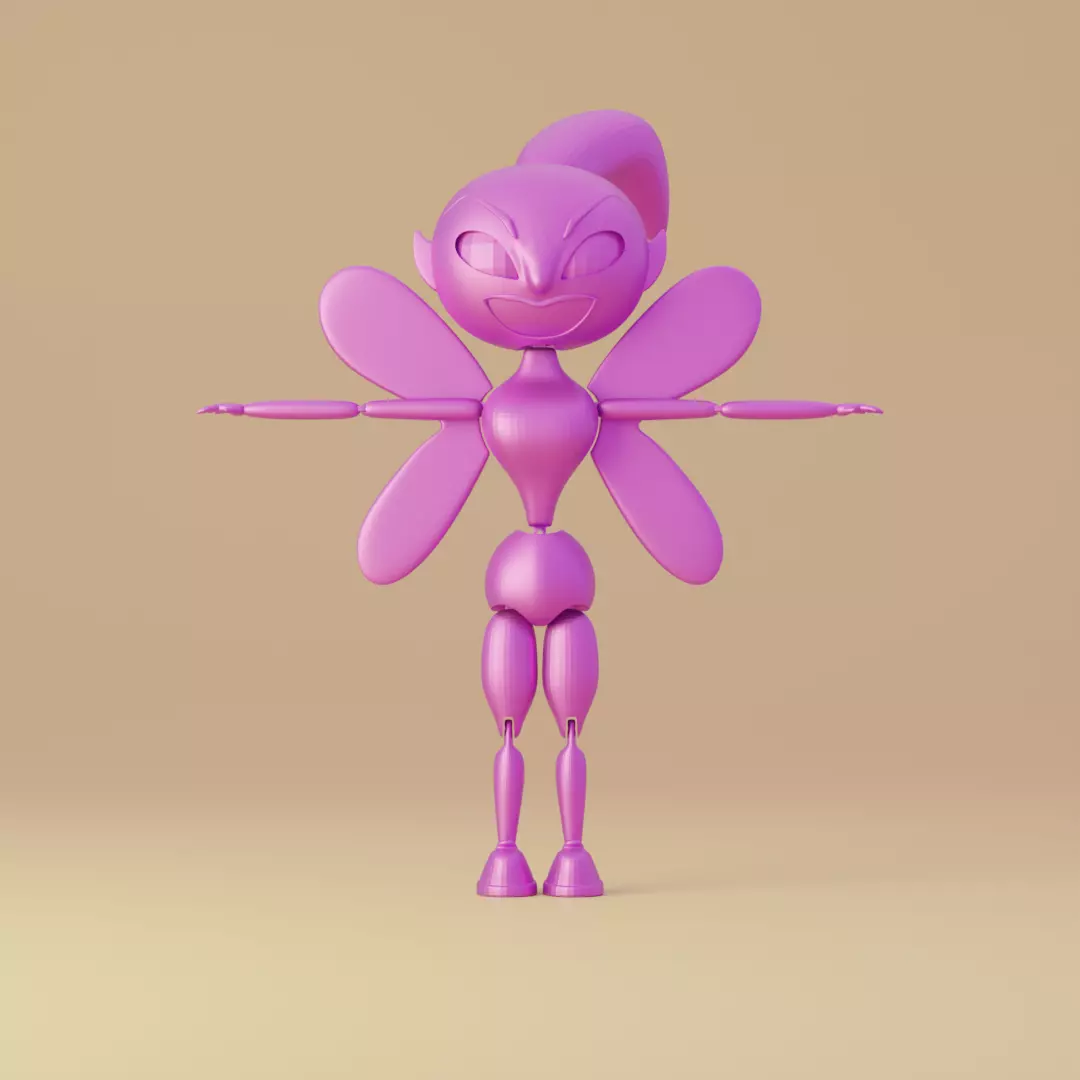 Cute Articulated puppet doll for 3d printing 3D print model