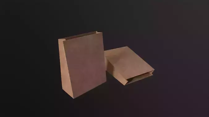 Paper Bag 3D Model Low-poly 3D model Paper Bag 3D Model Low-poly 3D model