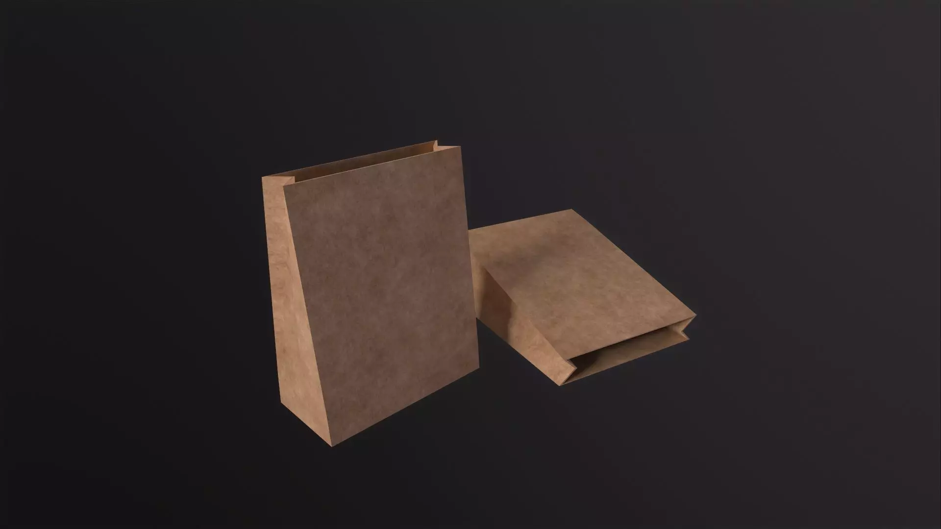 Paper Bag 3D Model Low-poly 3D model_0