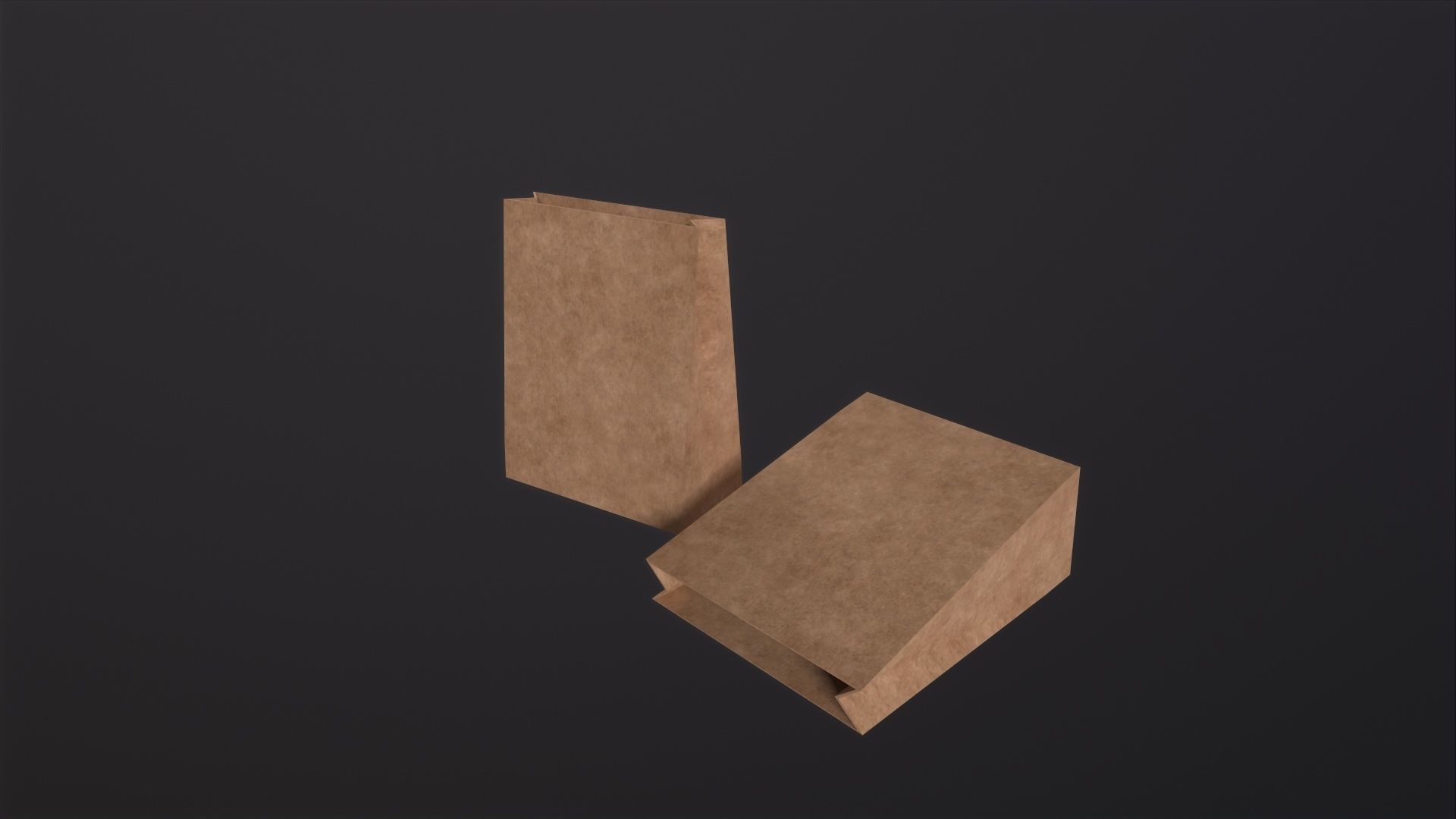 Paper Bag 3D Model Low-poly 3D model_2